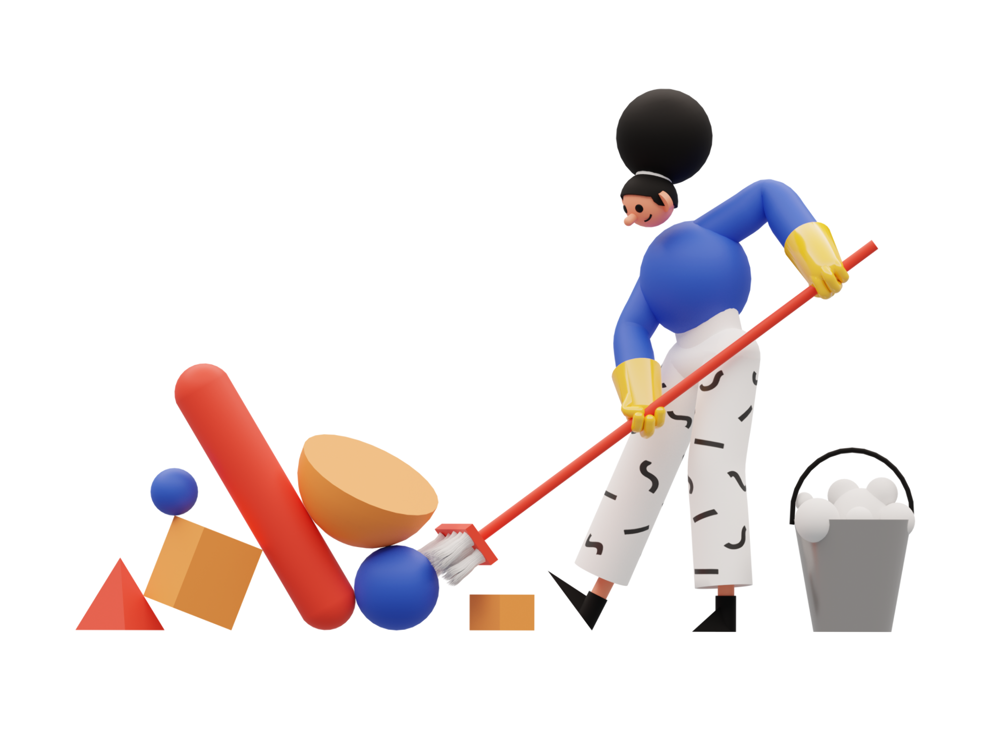 Bright 3D character for storytelling