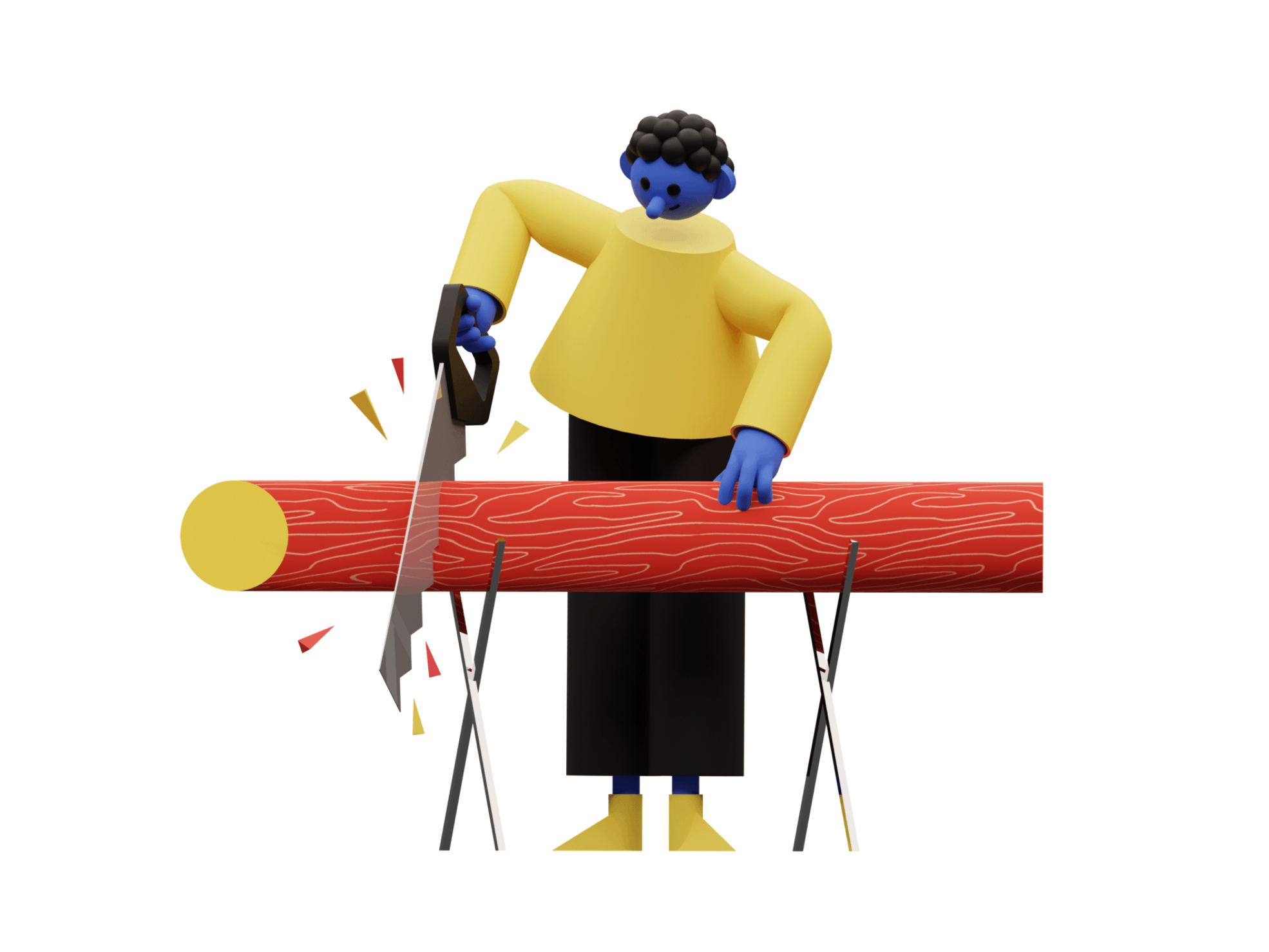 Dynamic 3D illustration showcasing IT scenarios