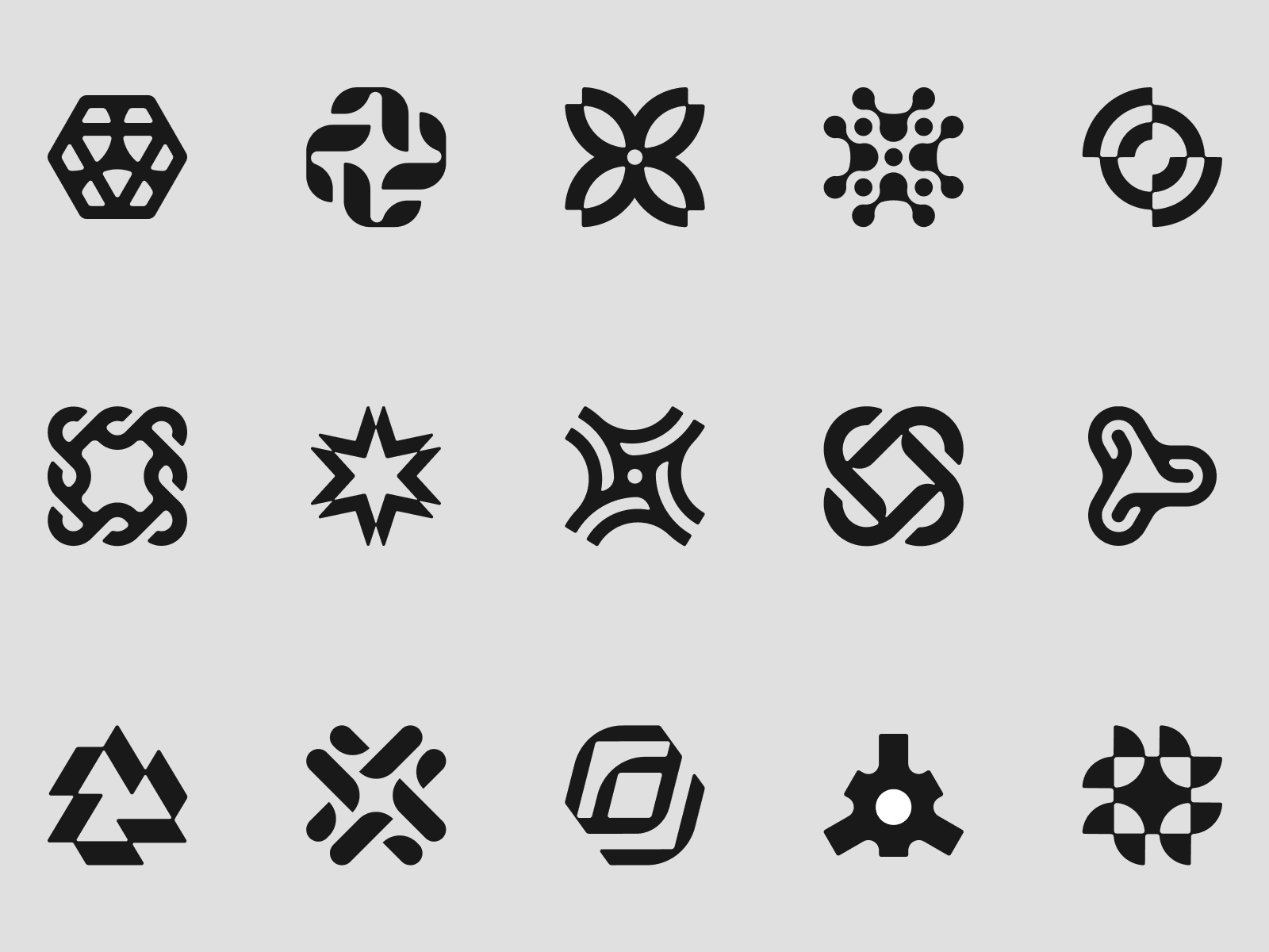 Geometric minimalistic logotype design example 6