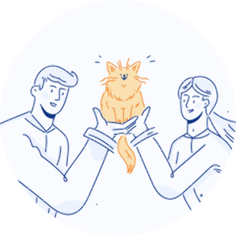 An engaging illustration featuring a group of cheerful people