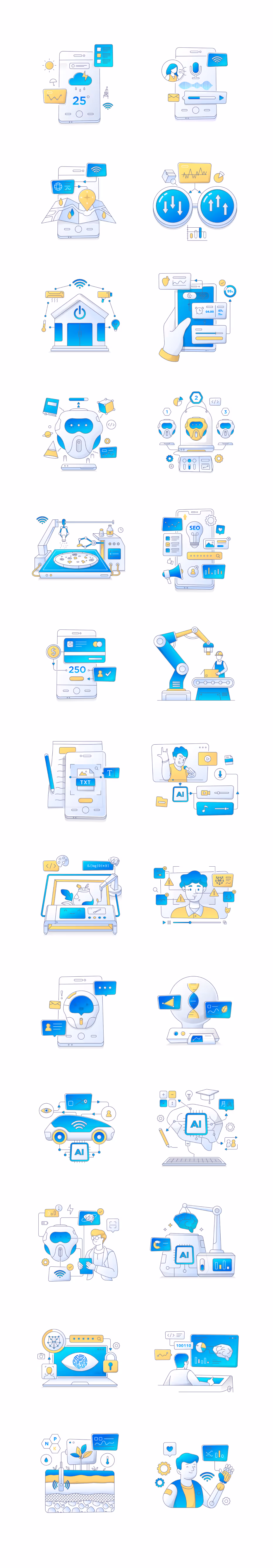 Graphic representation of AI services