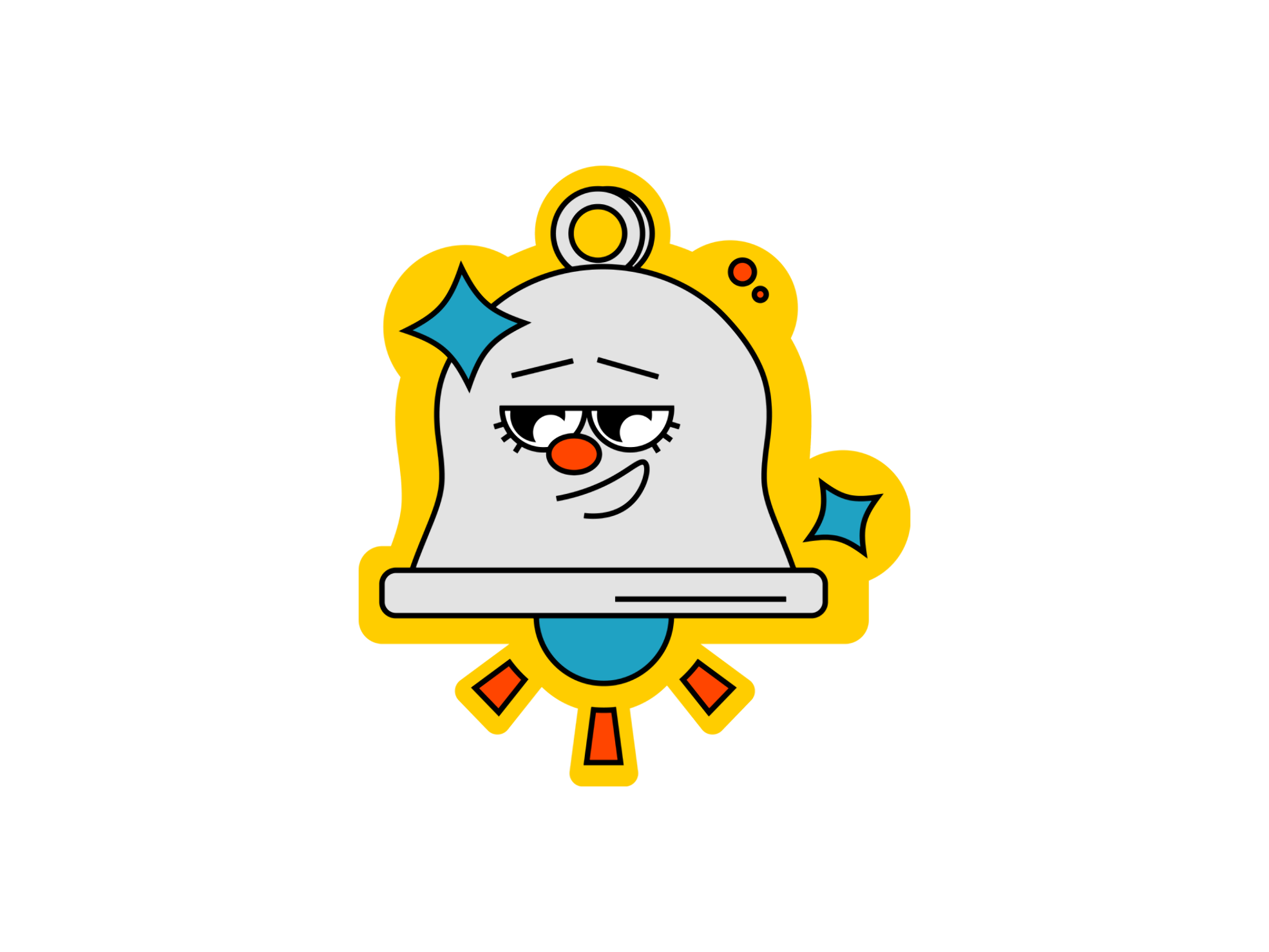 Dynamic animated sticker of a smartphone