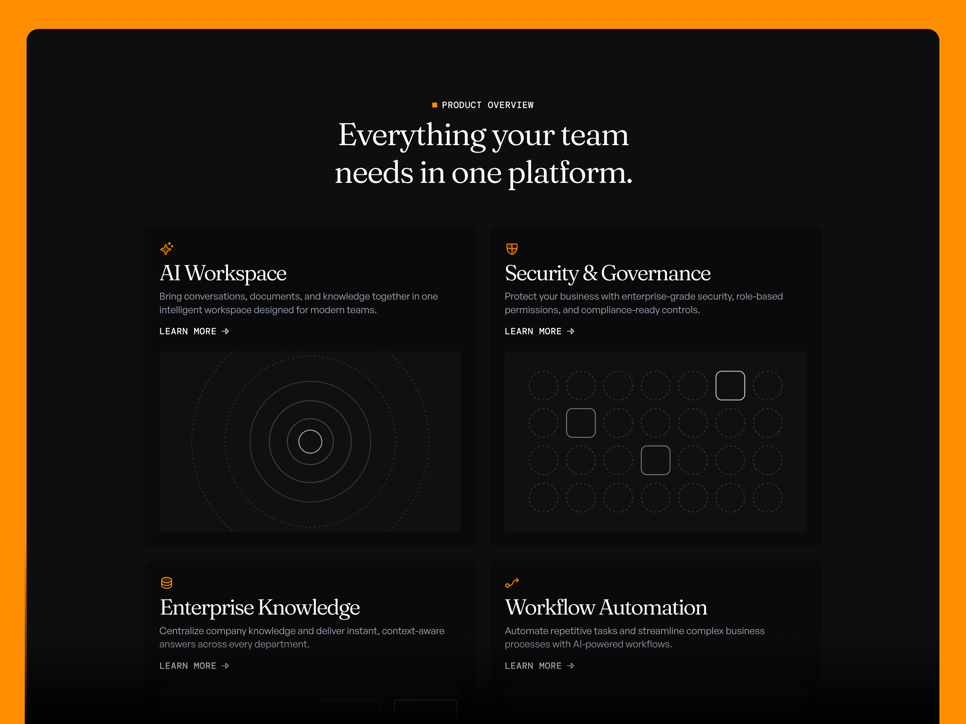 Detailed view of Assure template sections including features and testimonials.