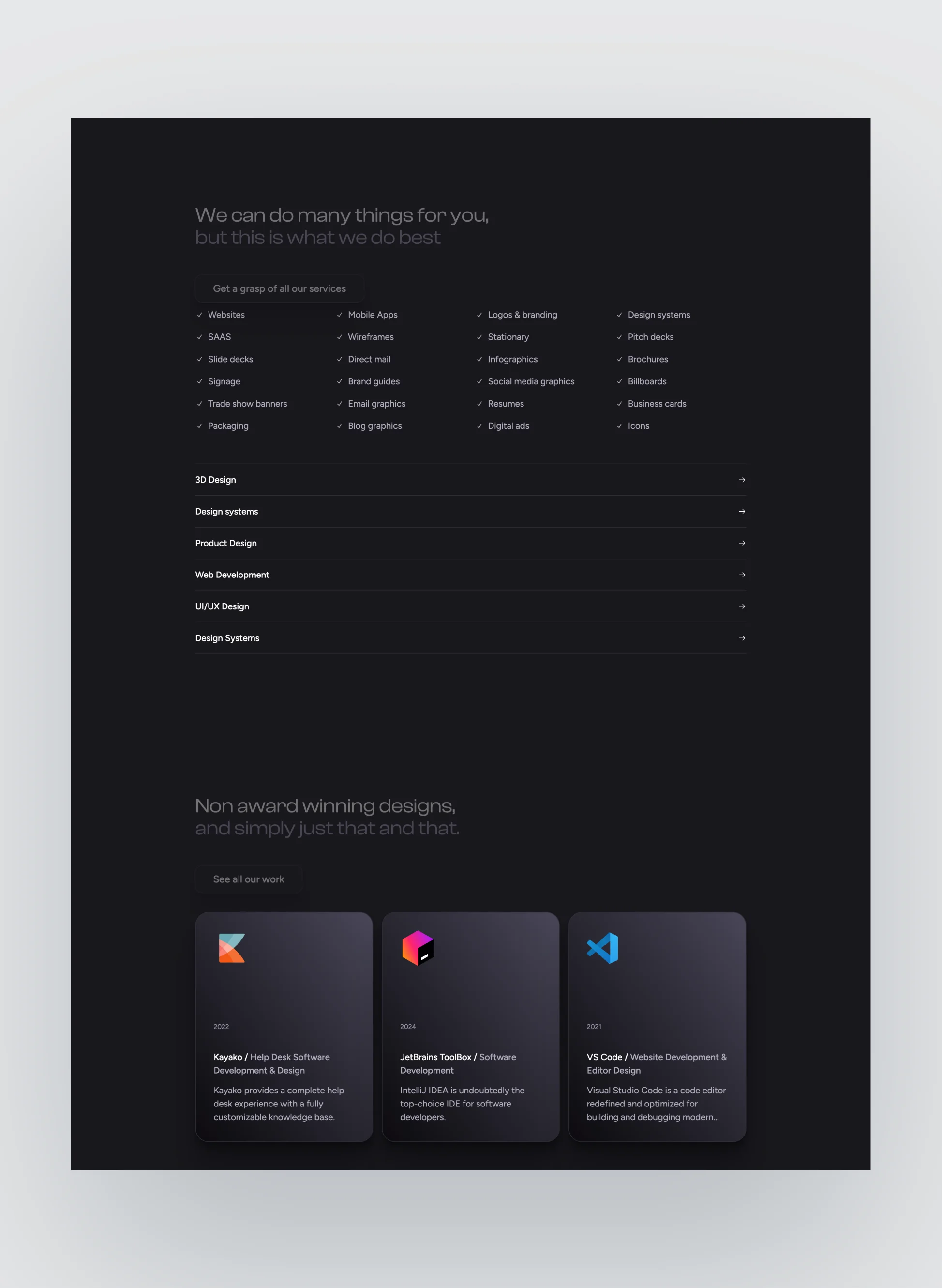 Typography showcase example in Aubergine