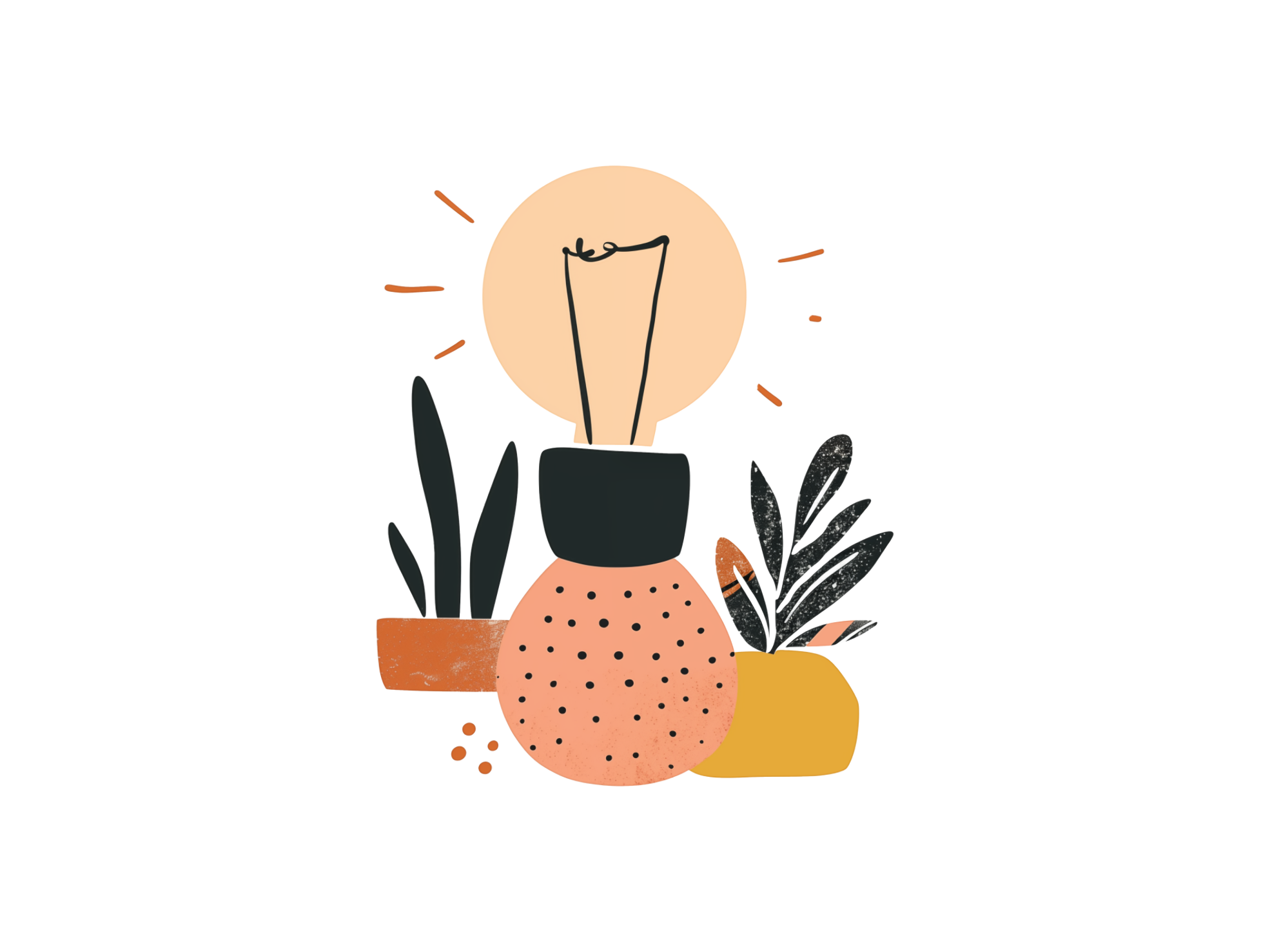 Vector design of a peaceful home office