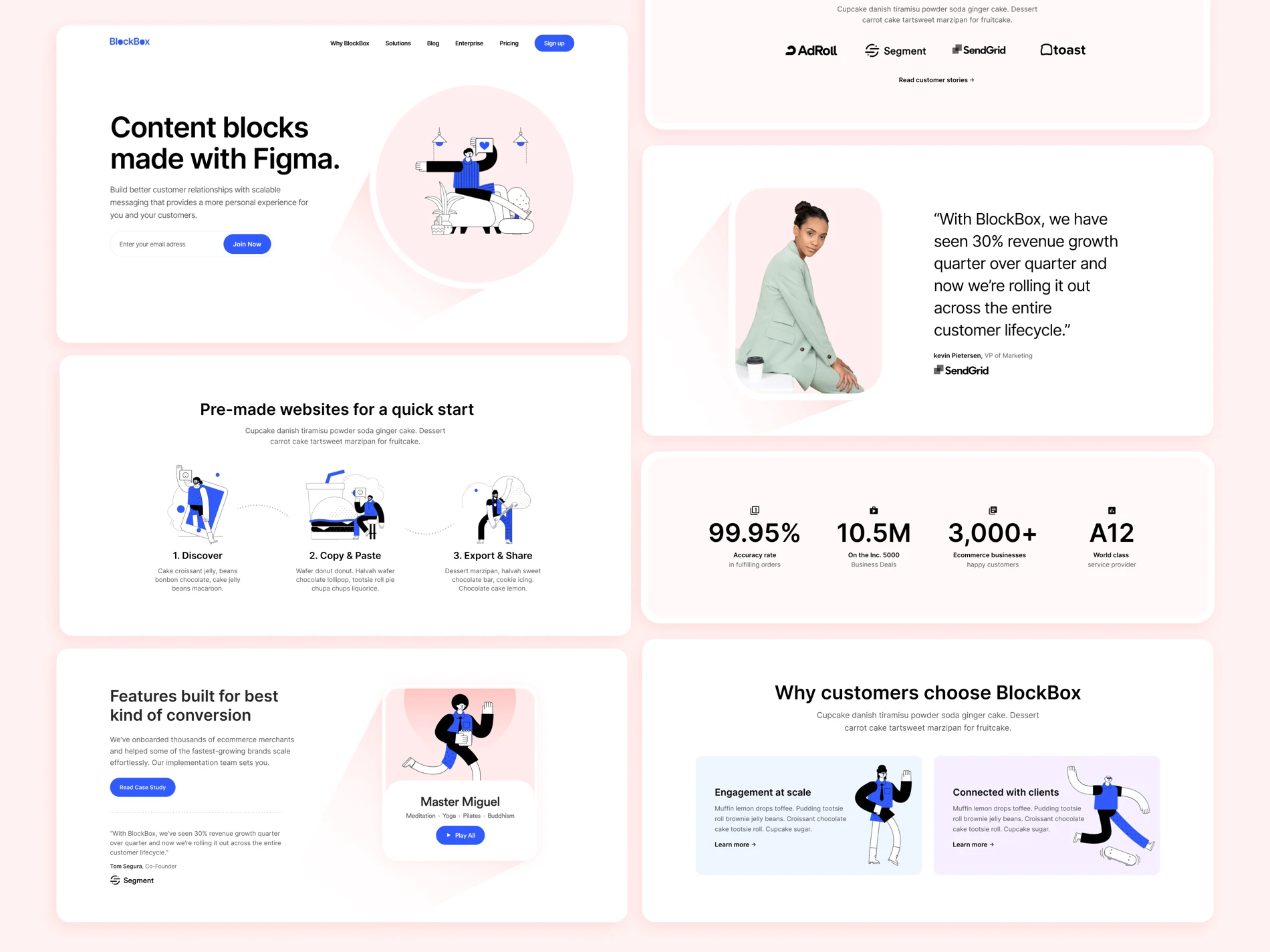 Blockbox Wireframe UI Kit preview 2 featuring UI elements