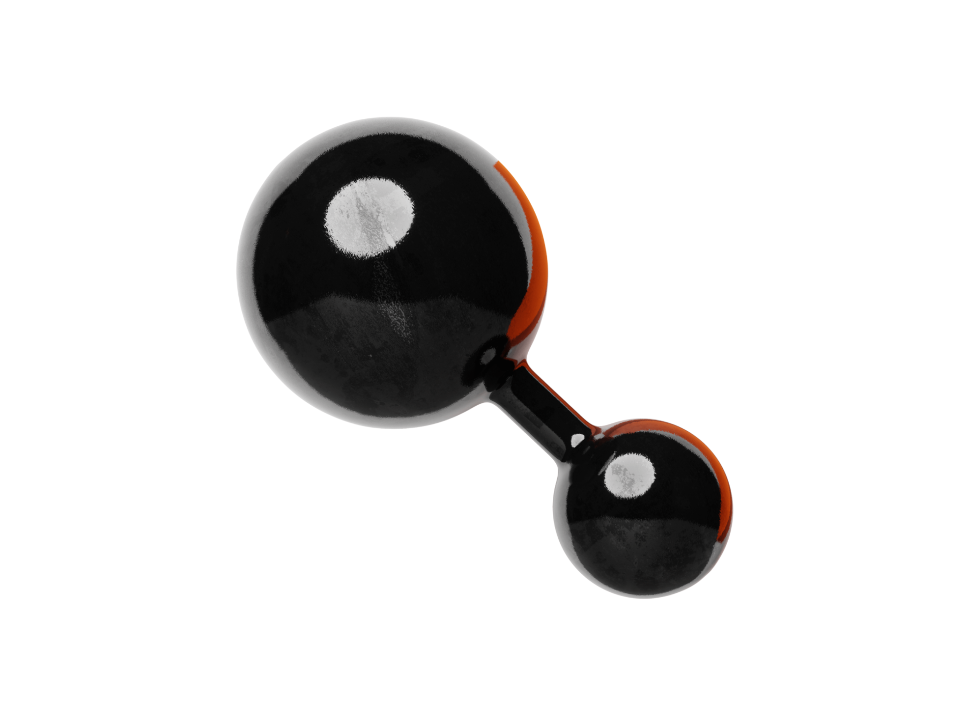 Unique black and gradient 3D shapes in a cluster