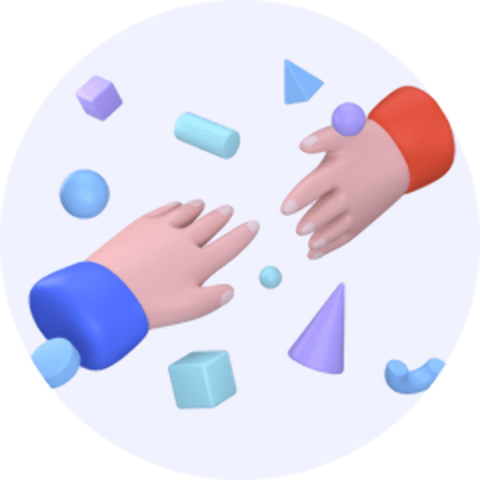 Colorful 3D illustrations with dynamic flying elements 2