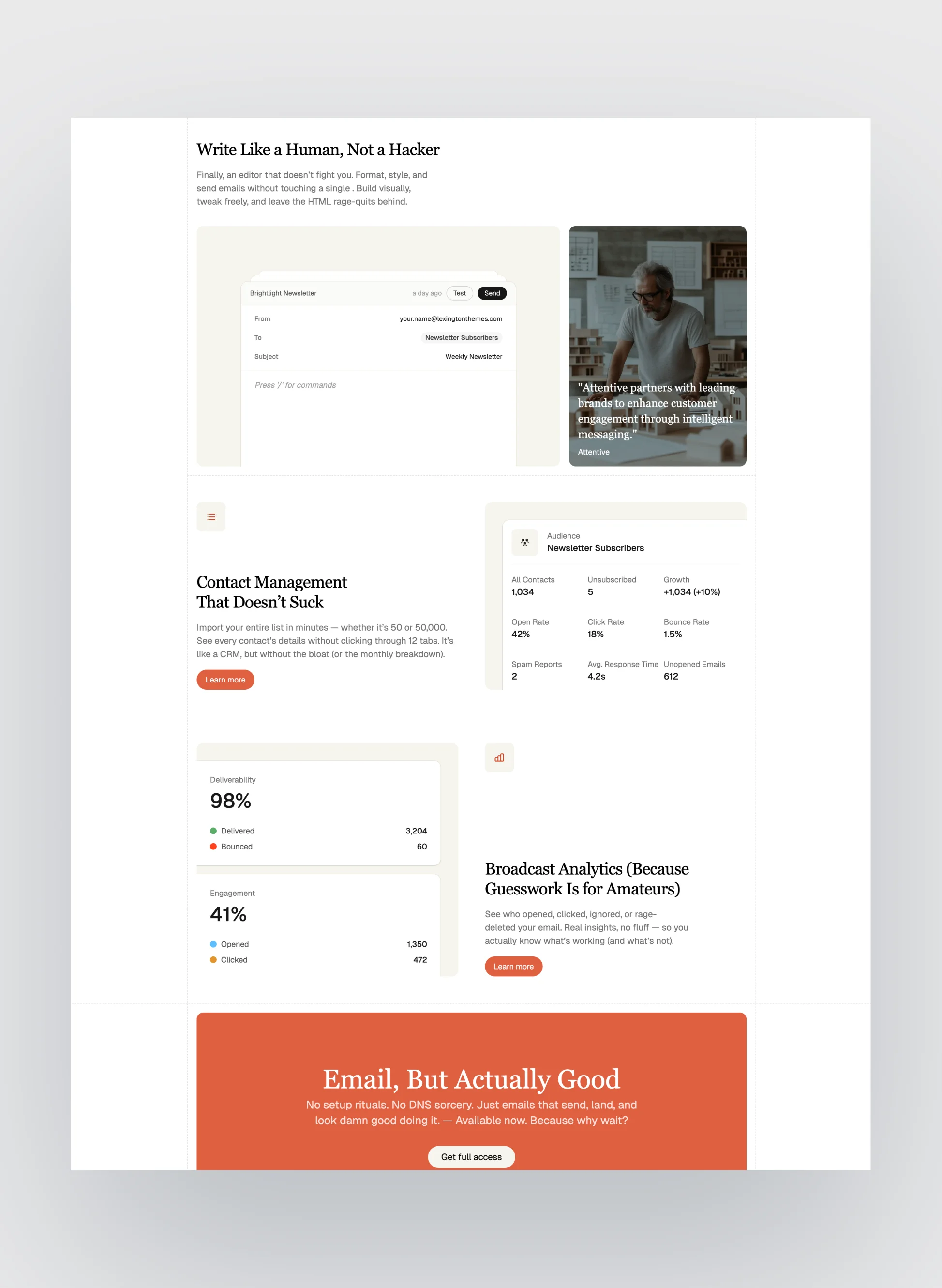 Brightlight template built with Astro and Tailwind CSS