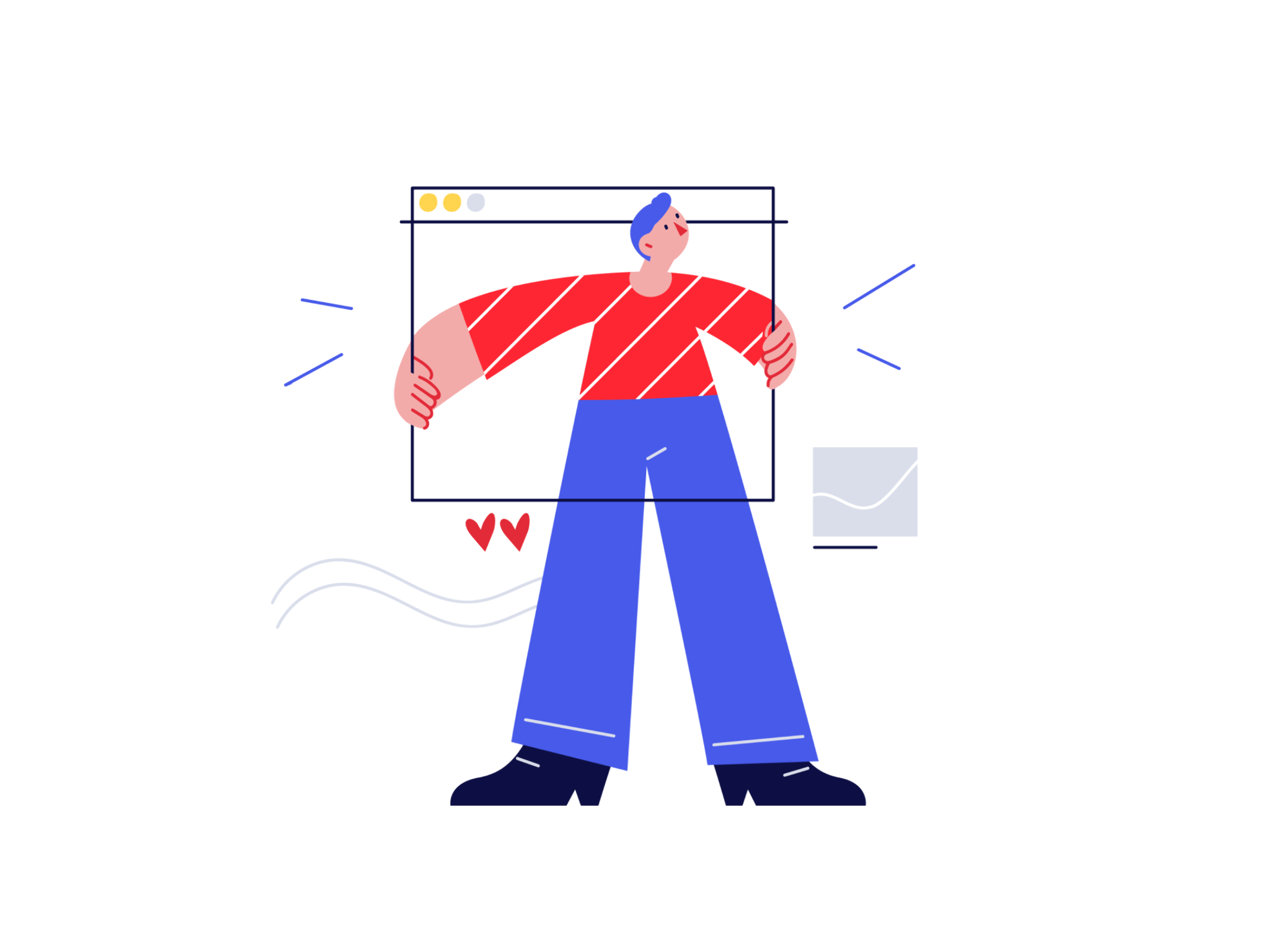 Colorful vector of a group collaboration in tech development.