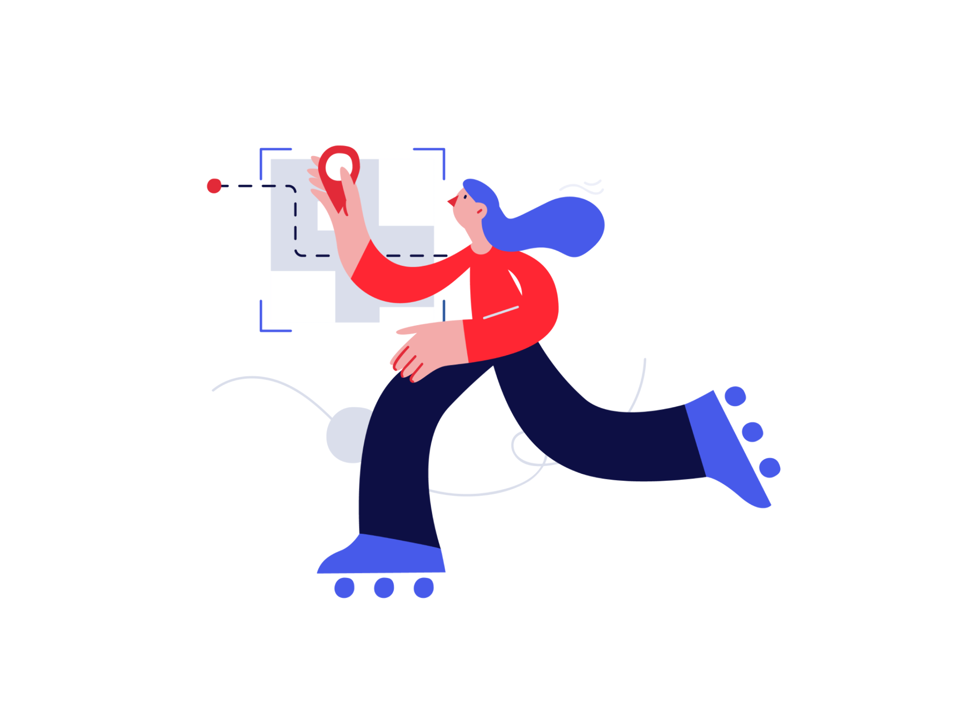 Illustration of futuristic technology with data graphics.