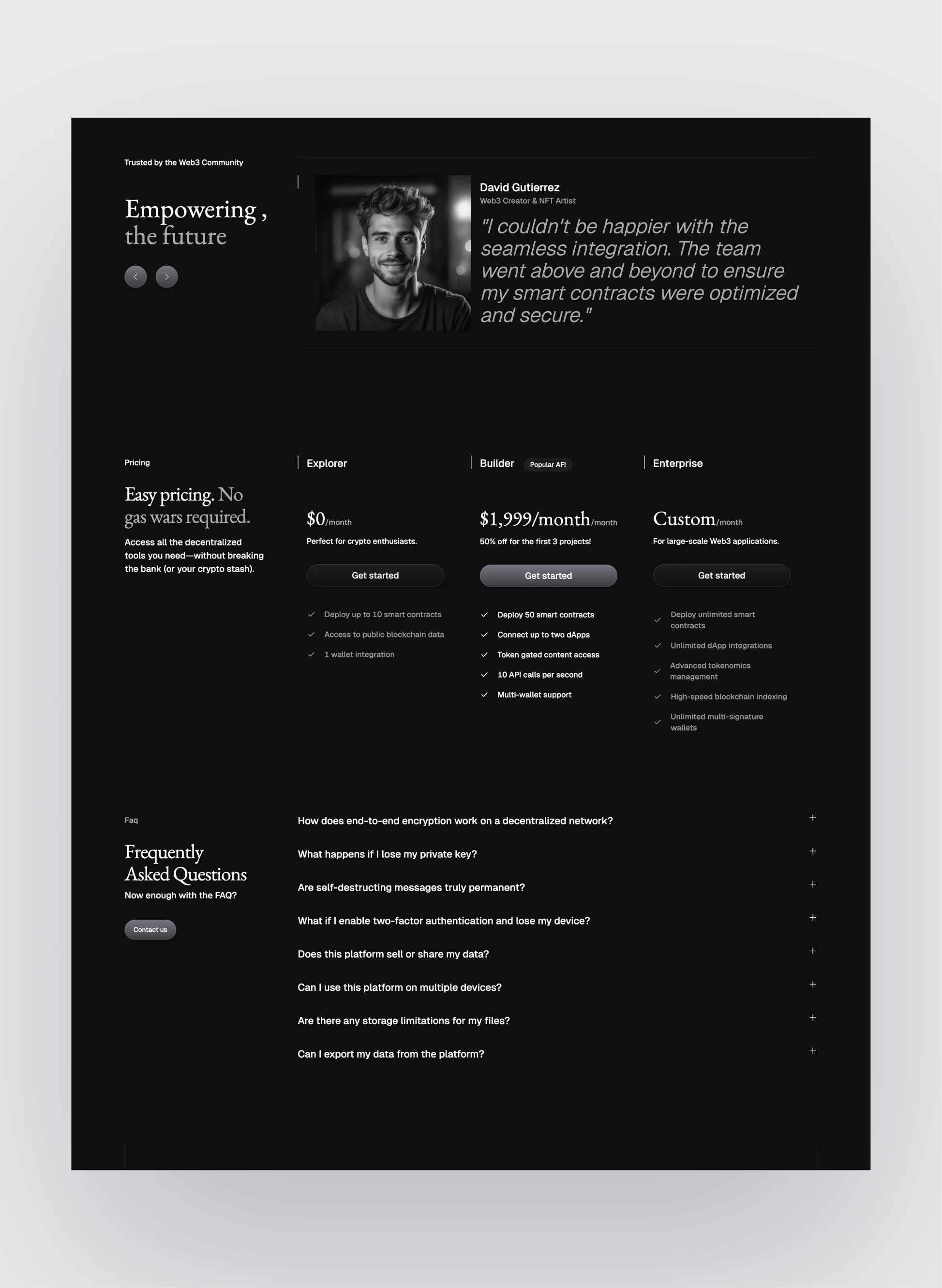 Buio showcasing responsive design mockup