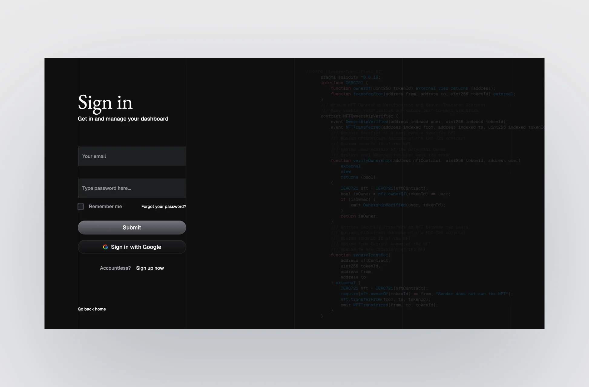 Buio clean and modern website layout