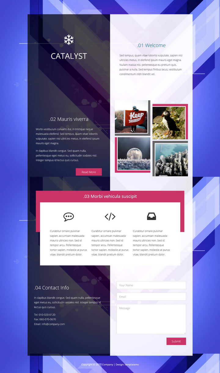 Catalyst Template's beautiful background featuring grey and white elements.