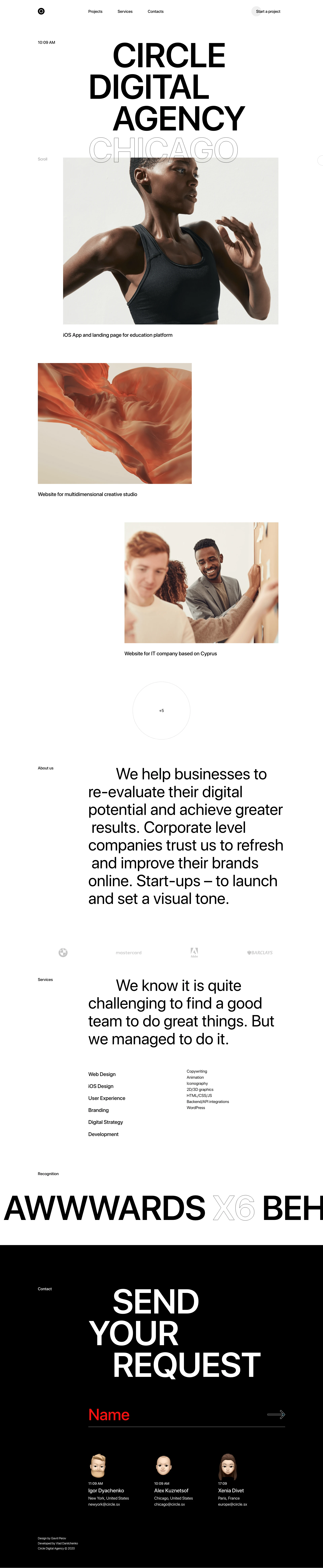Circle Flow template preview showcasing clean and responsive design layout.