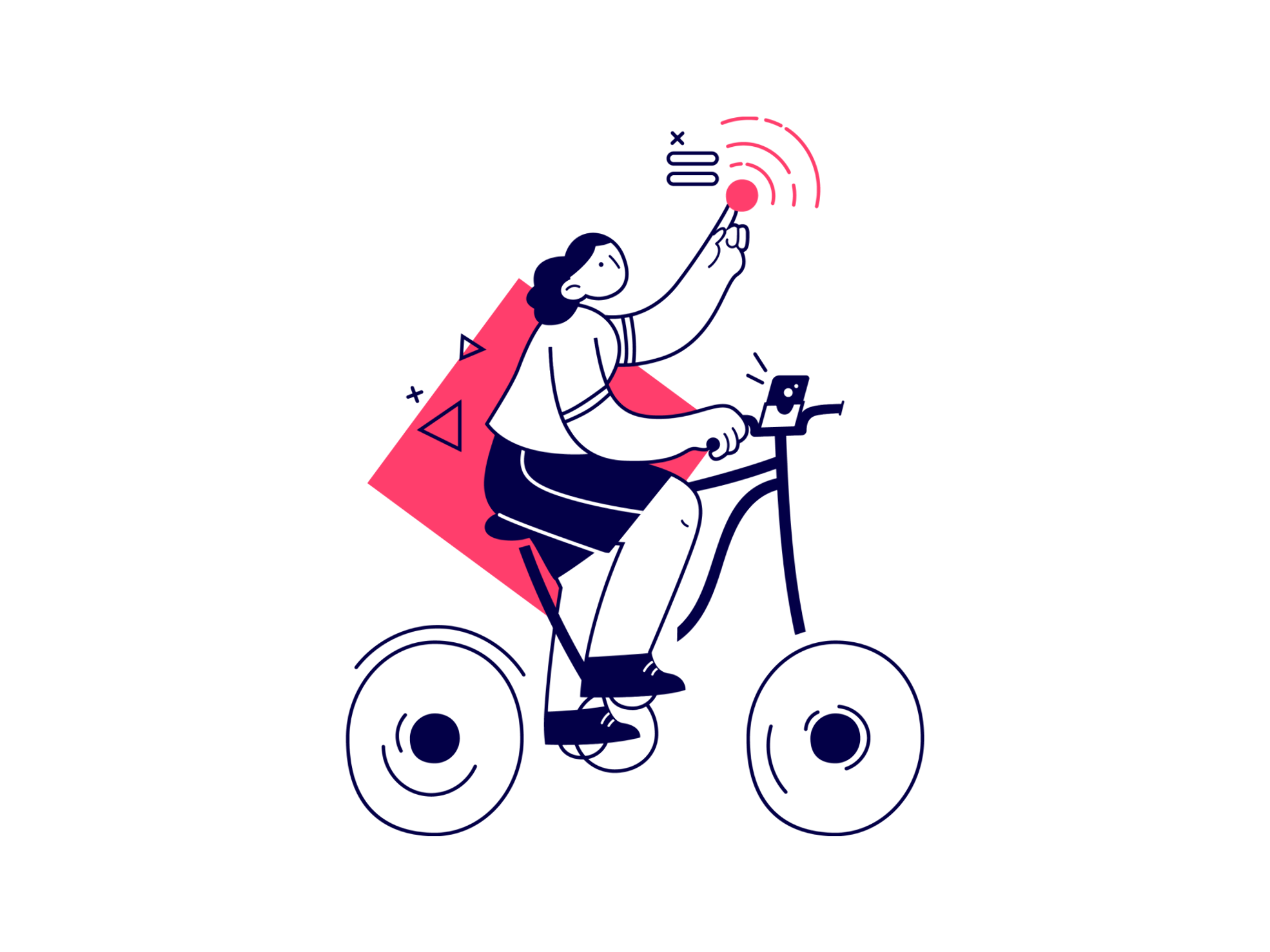 Control solid style character illustration