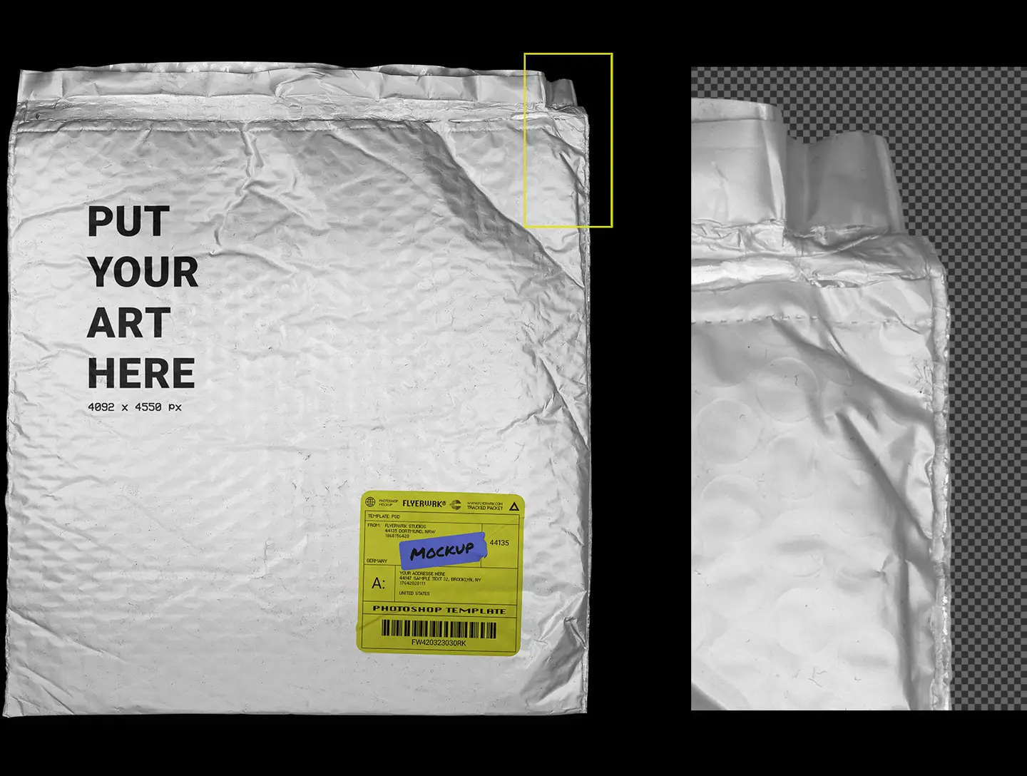 Stylish packaging mockup with customizable features