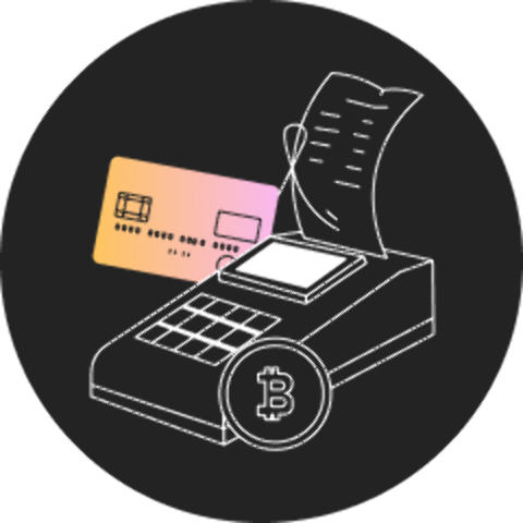Dark theme version of a crypto illustration