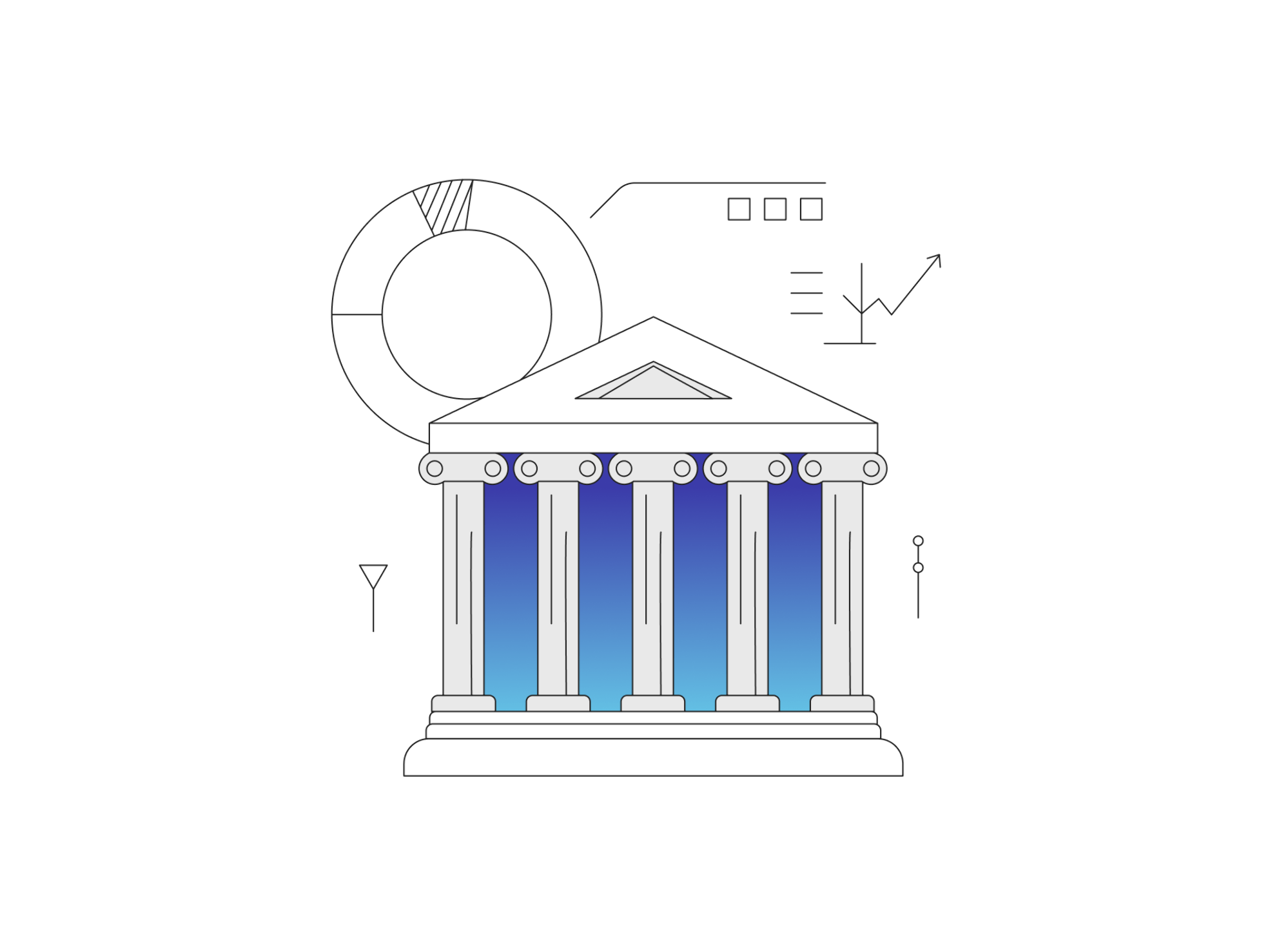 Stylish vector illustration depicting cryptocurrency