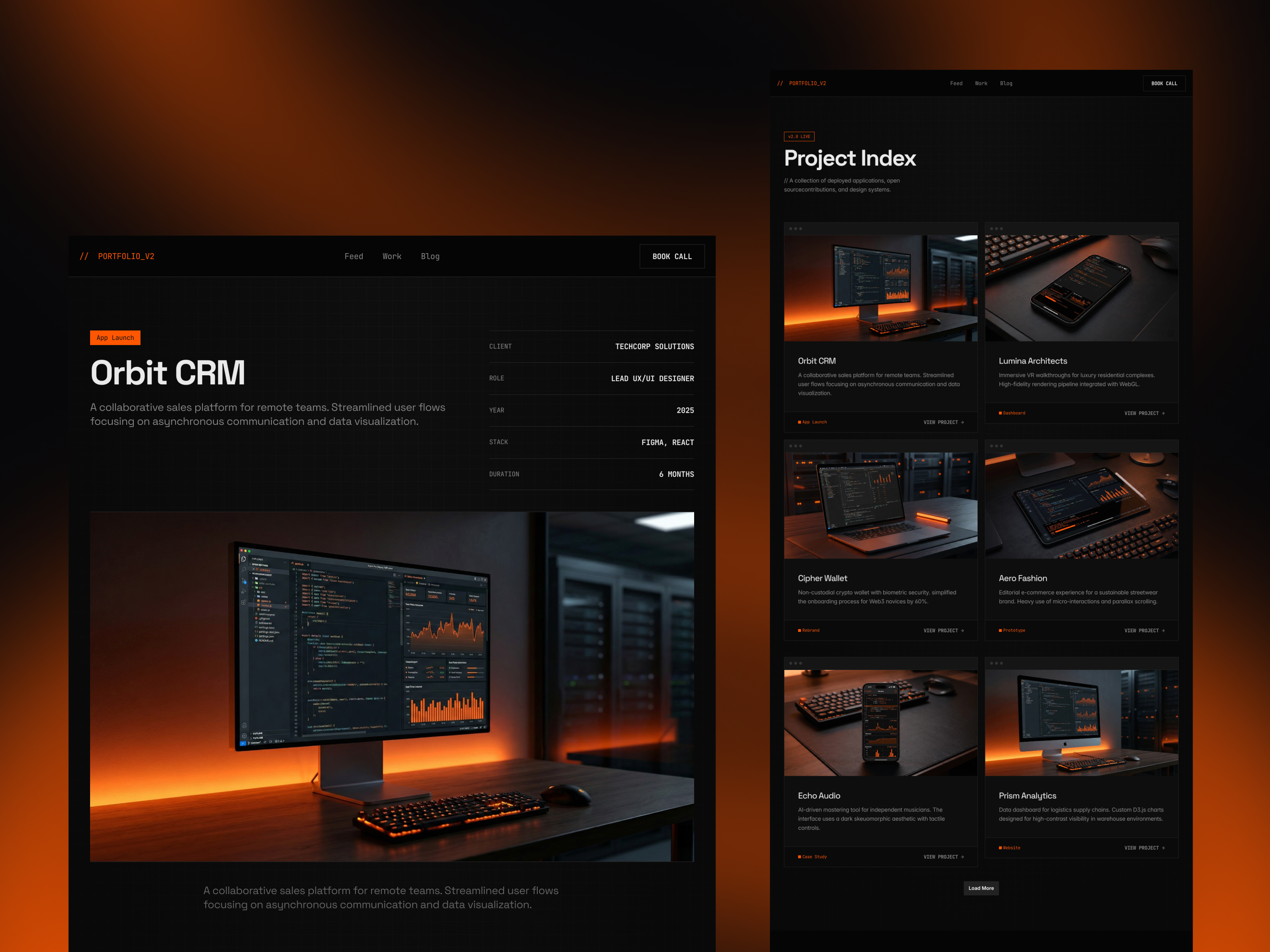 Preview of Darx portfolio template for Framer