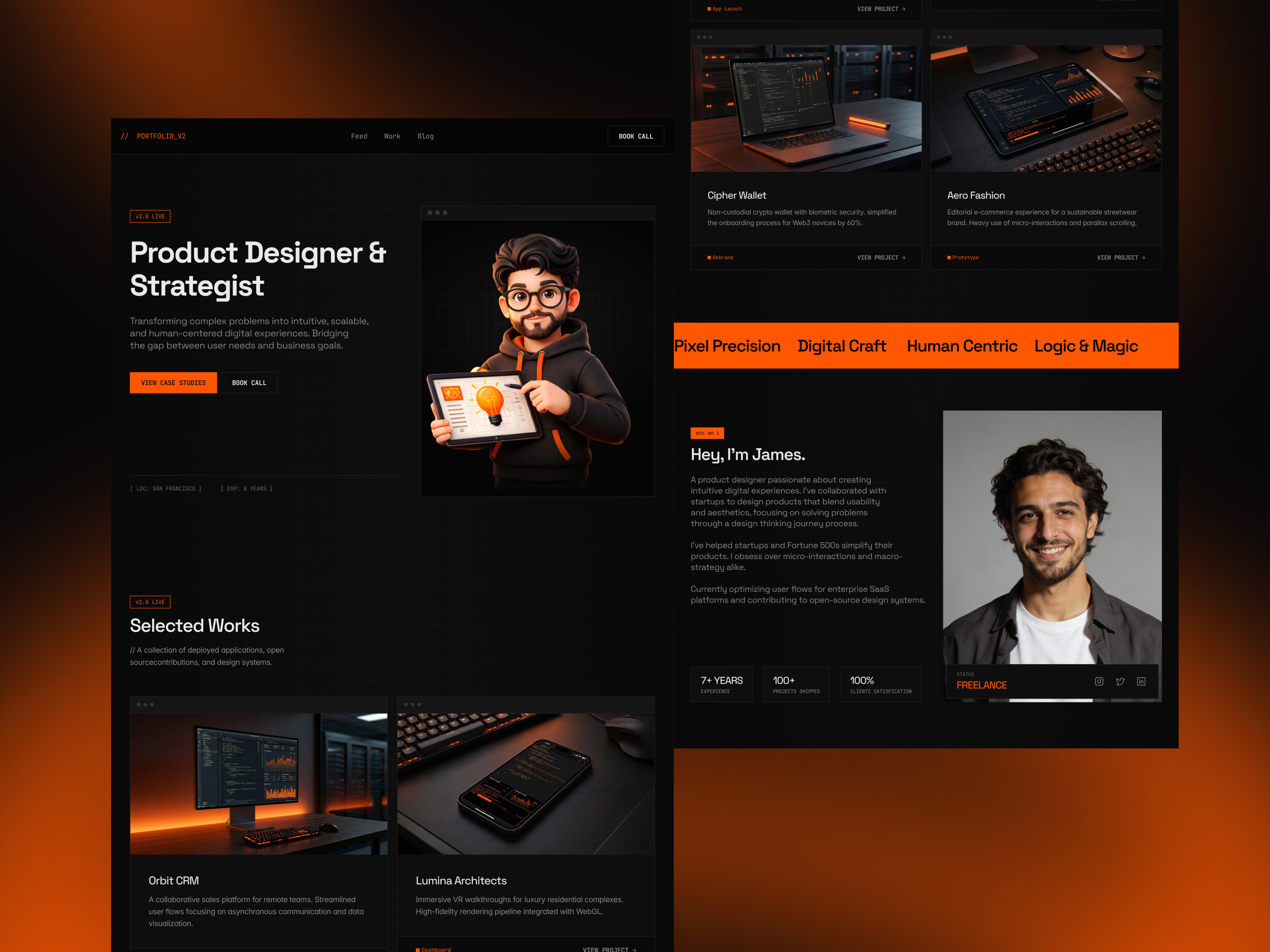 Responsive design view of Darx template