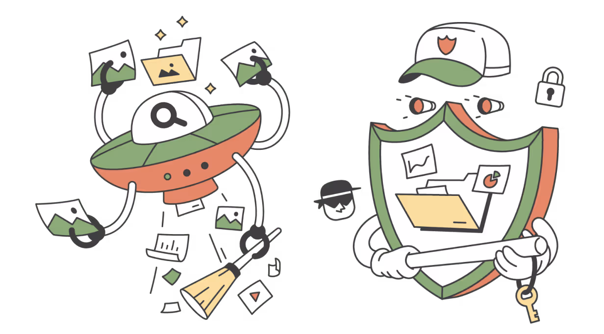Illustration of data collection with servers and devices