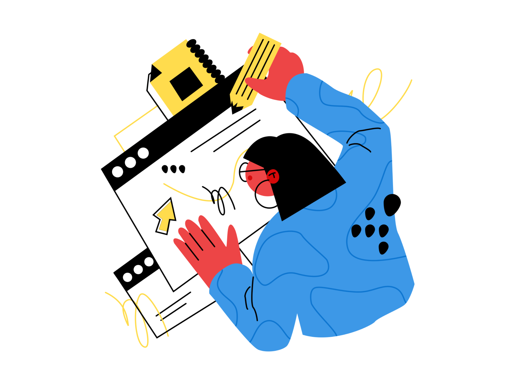Quirky vector artwork featuring Danish culture