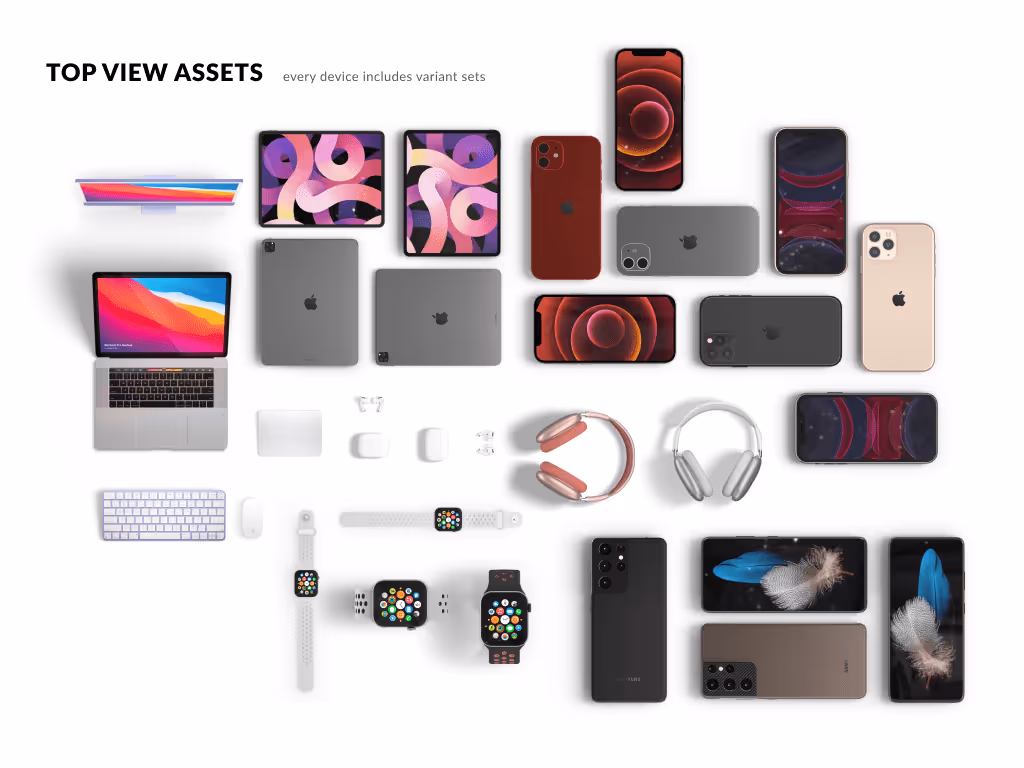 High-quality Apple device mockup collection