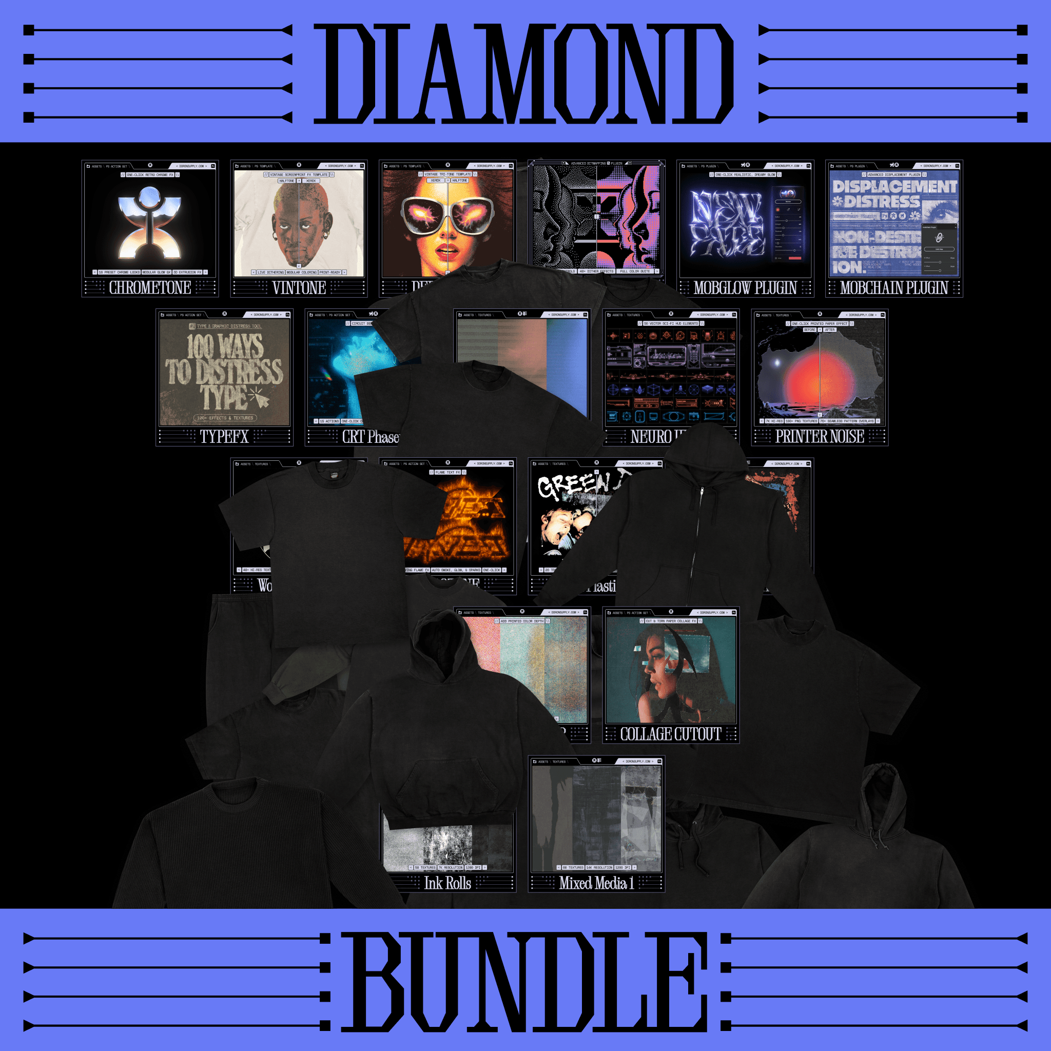 Image of the Diamond Bundle showcasing various design tools.