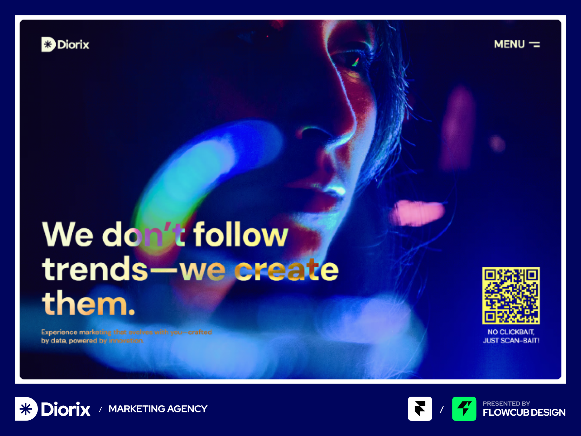 Diorix web template homepage preview