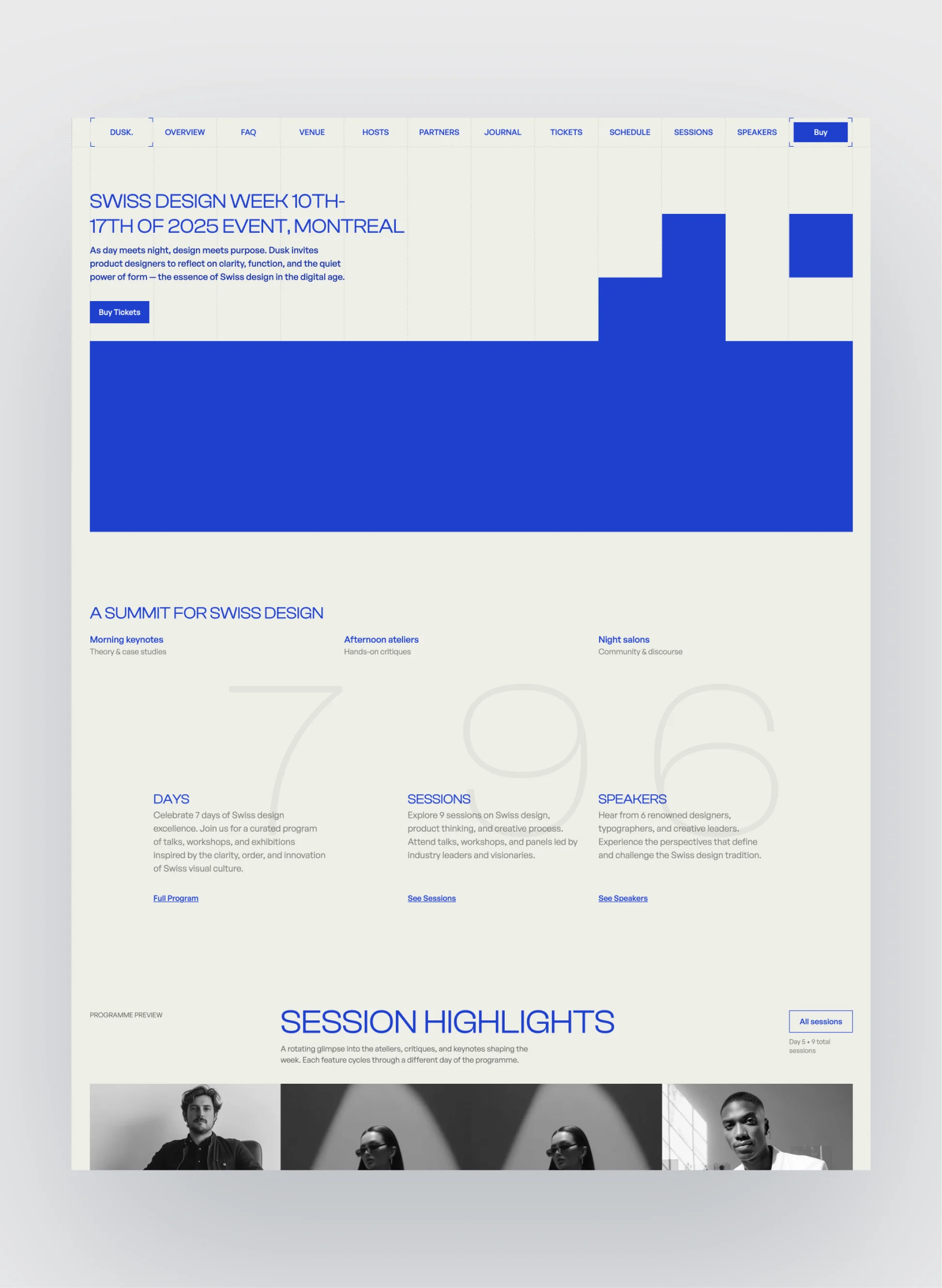 Responsive layout of Dusk template