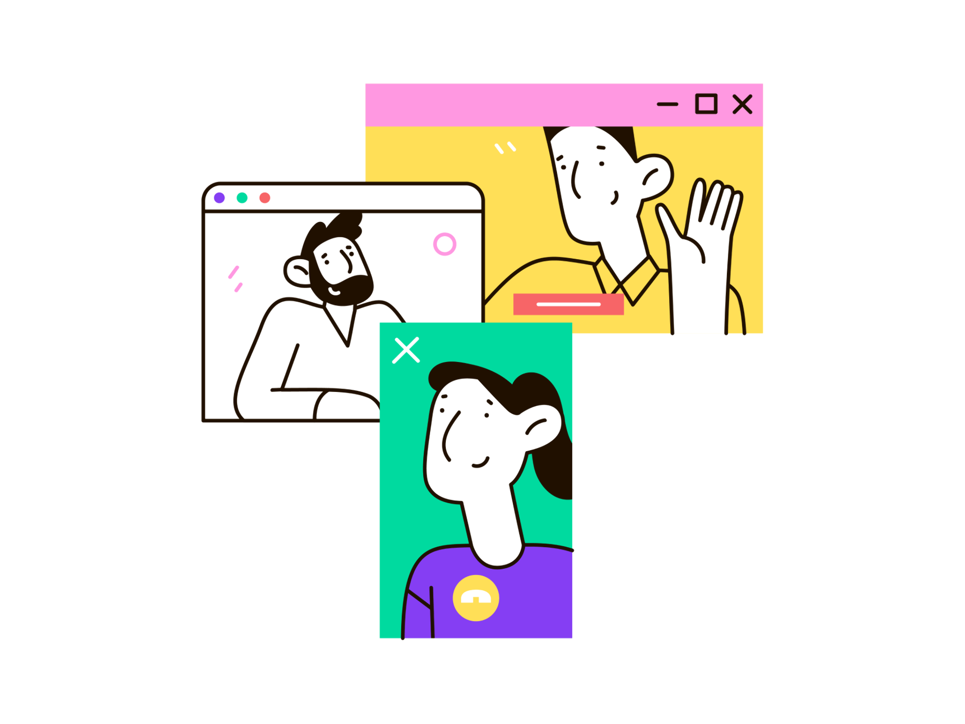 Character brainstorming ideas in an office setting