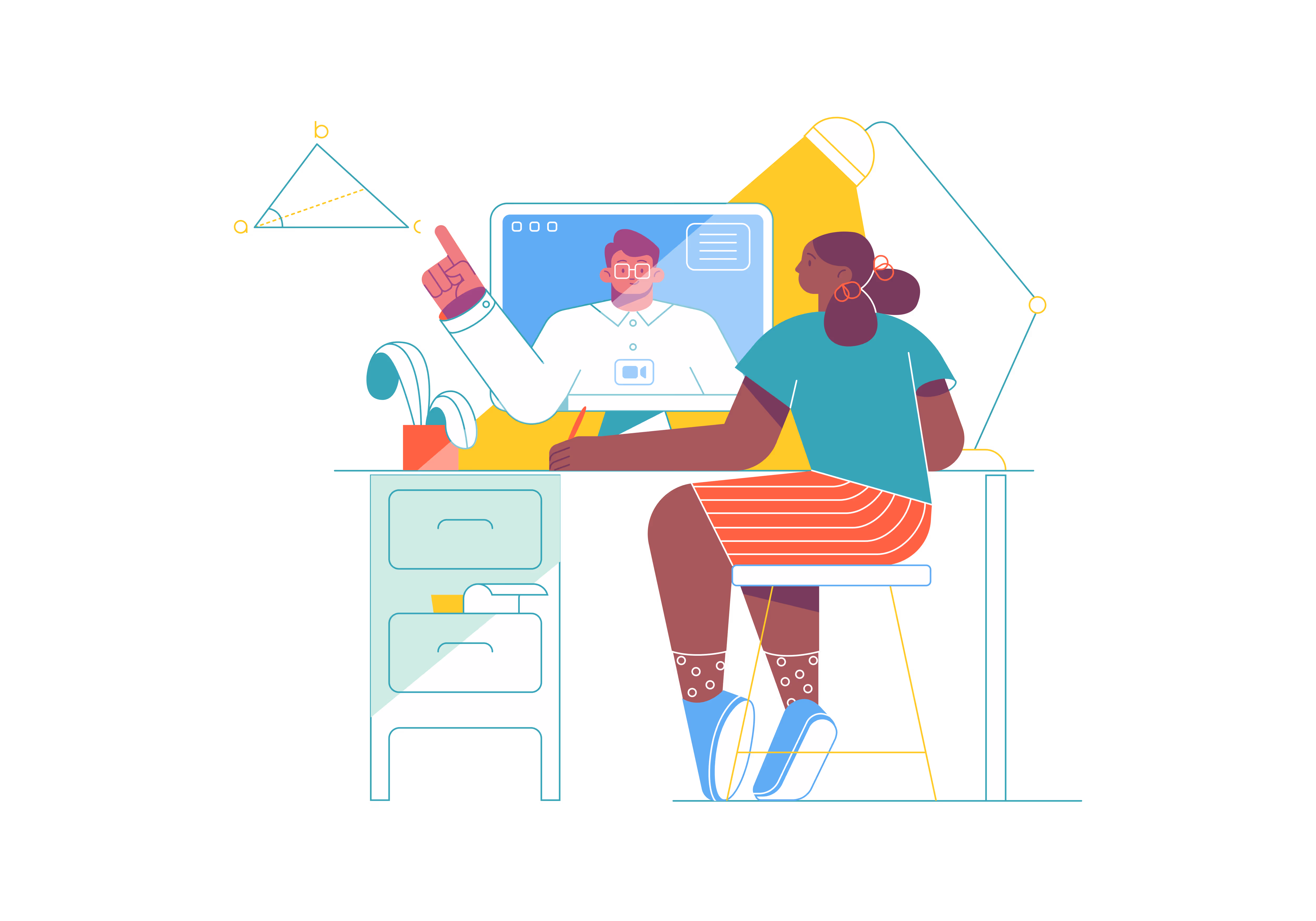 Illustration of online learning environment