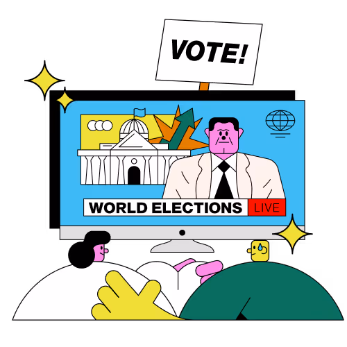 Vector illustration of a ballot box for elections