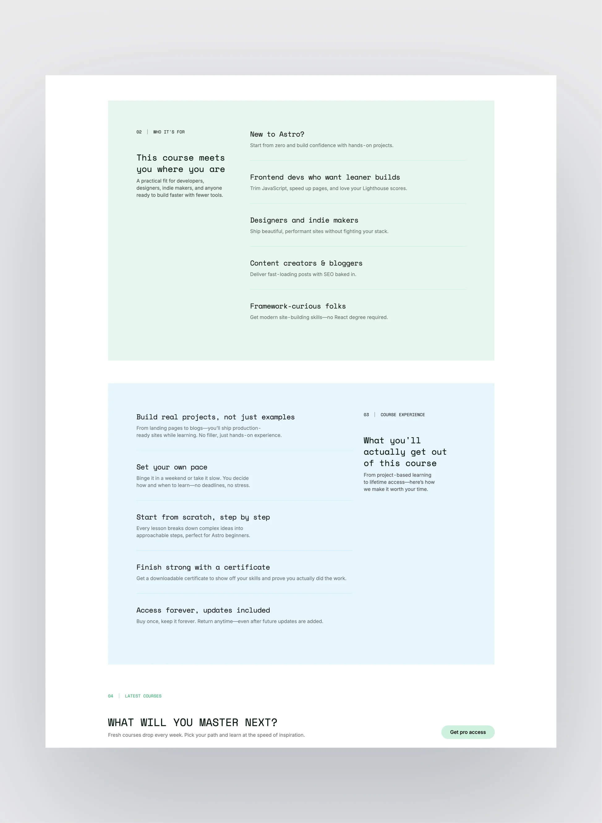 Mobile view of Enlightr education template
