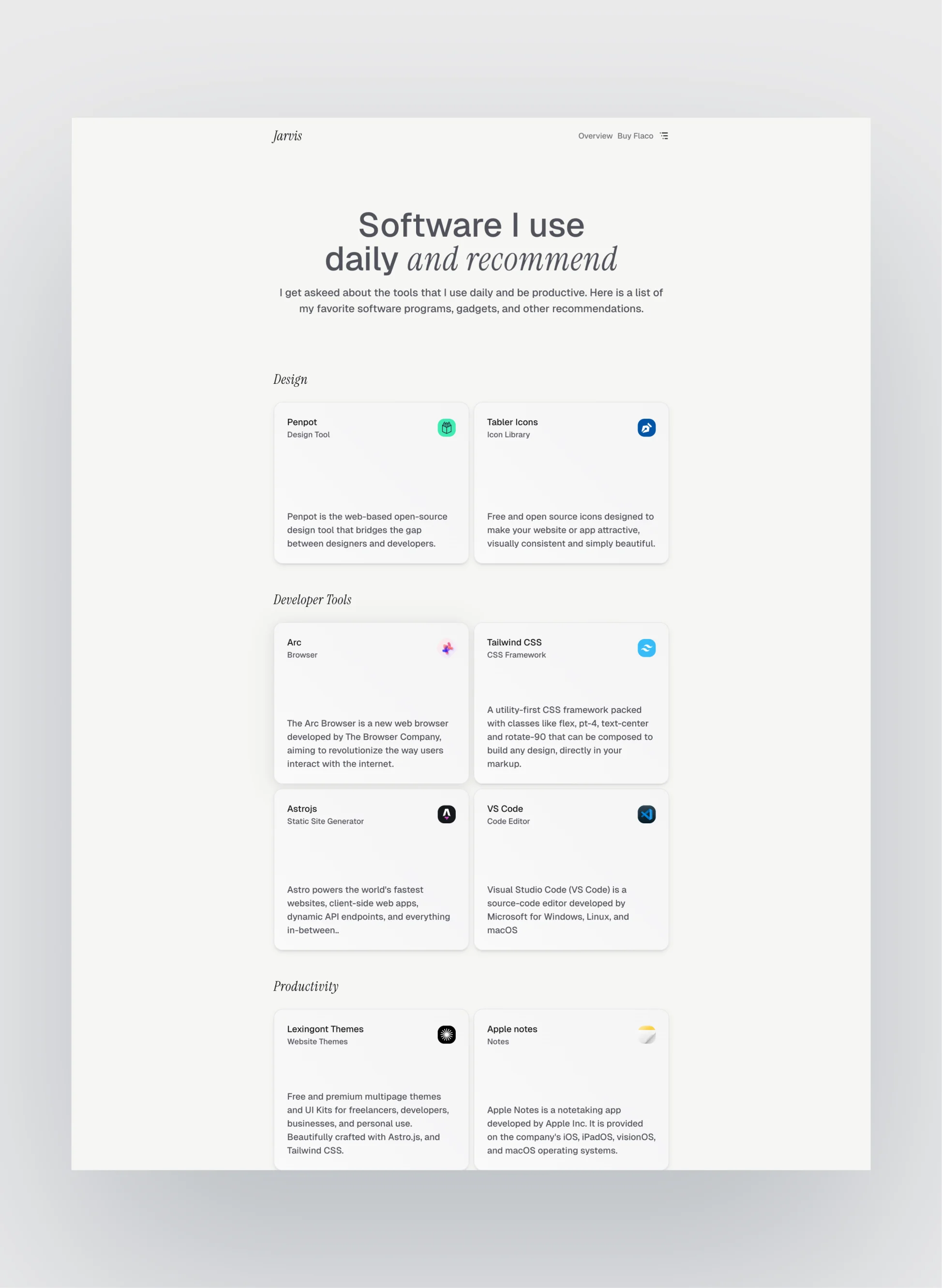 Responsive layout of Flaco on mobile devices