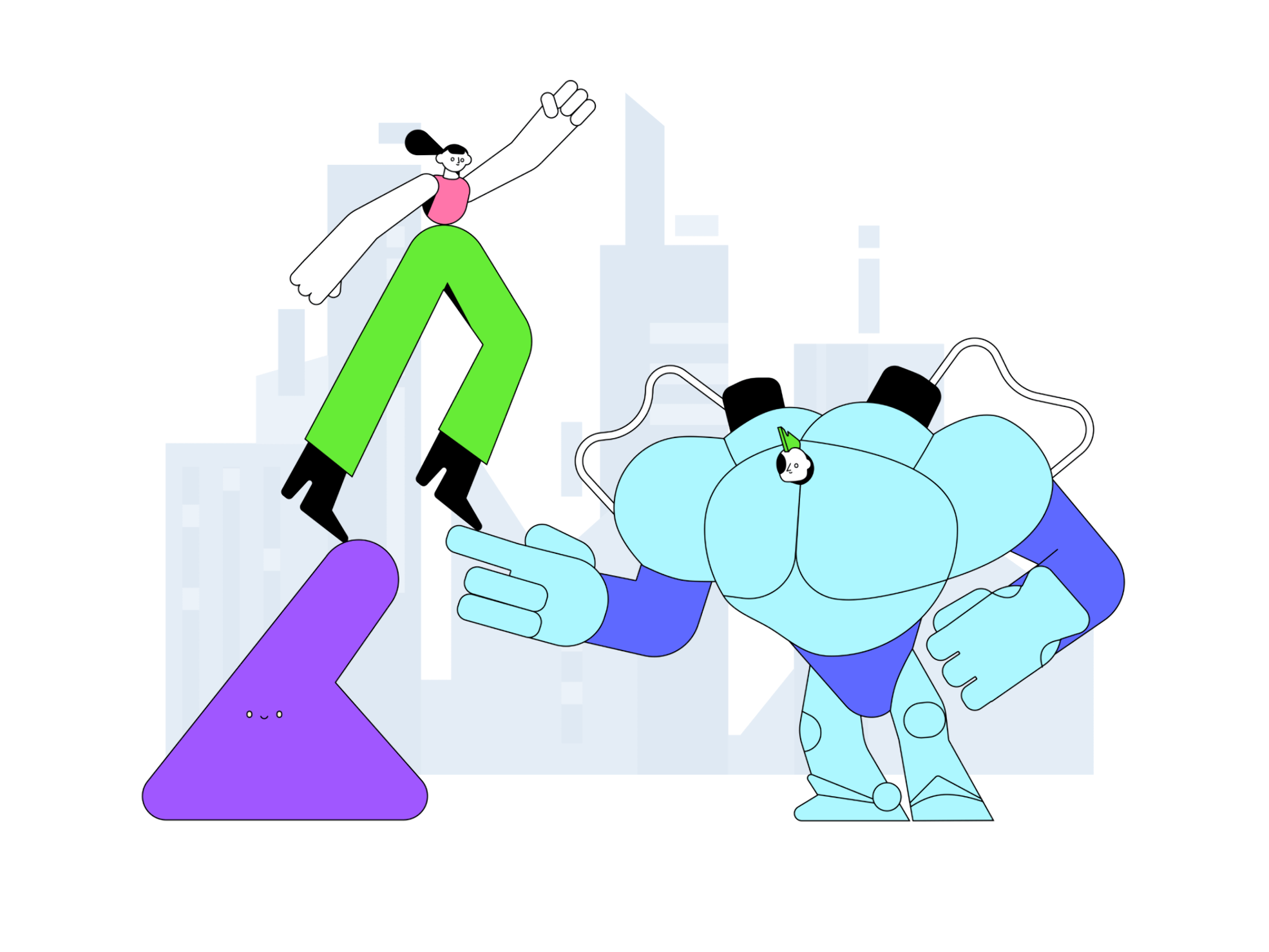 Creative vector art of a strange creature on a vibrant background