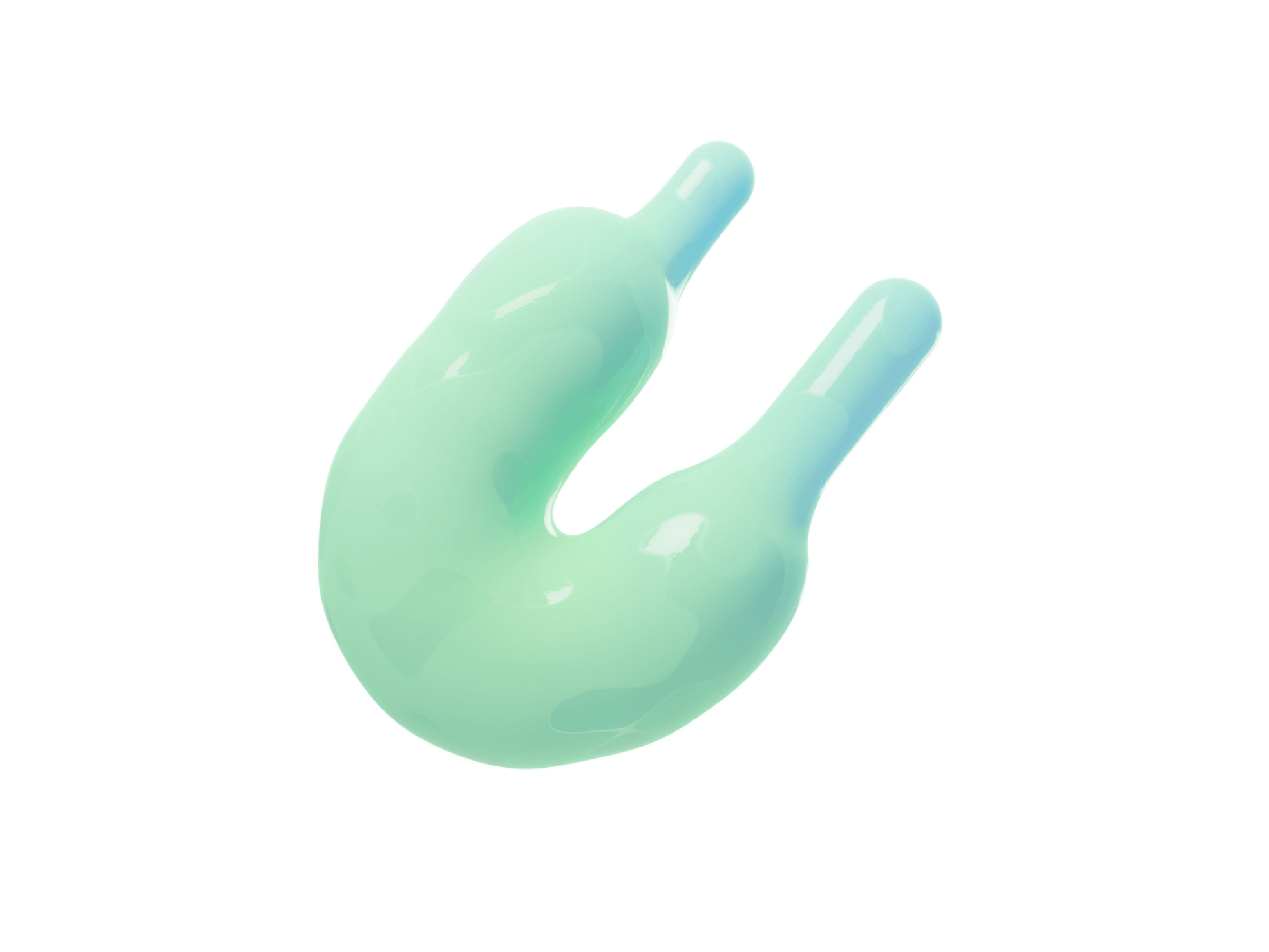 Colorful abstract shapes with fluidic characteristics