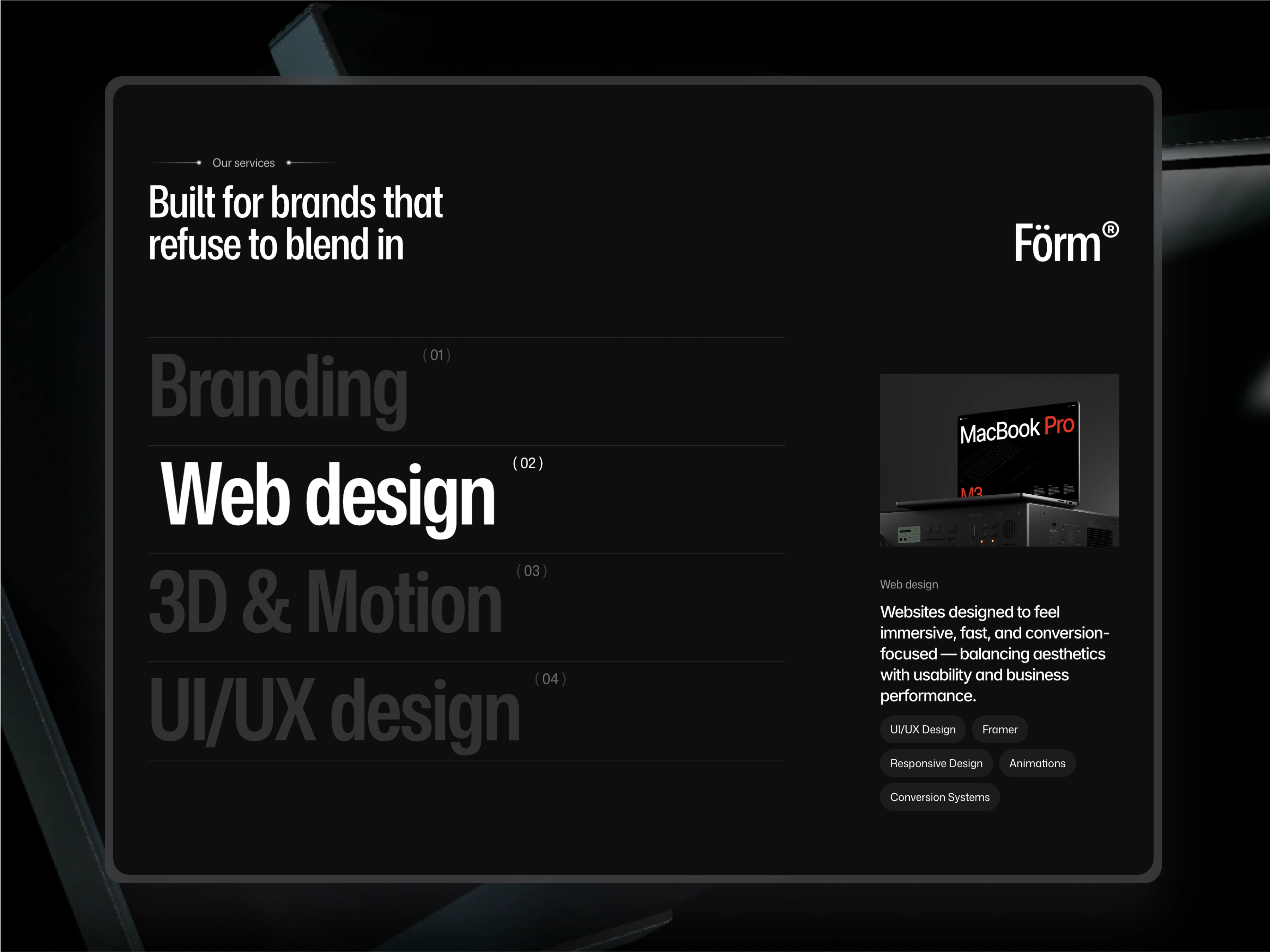 Example of blog collection page in Form Studio