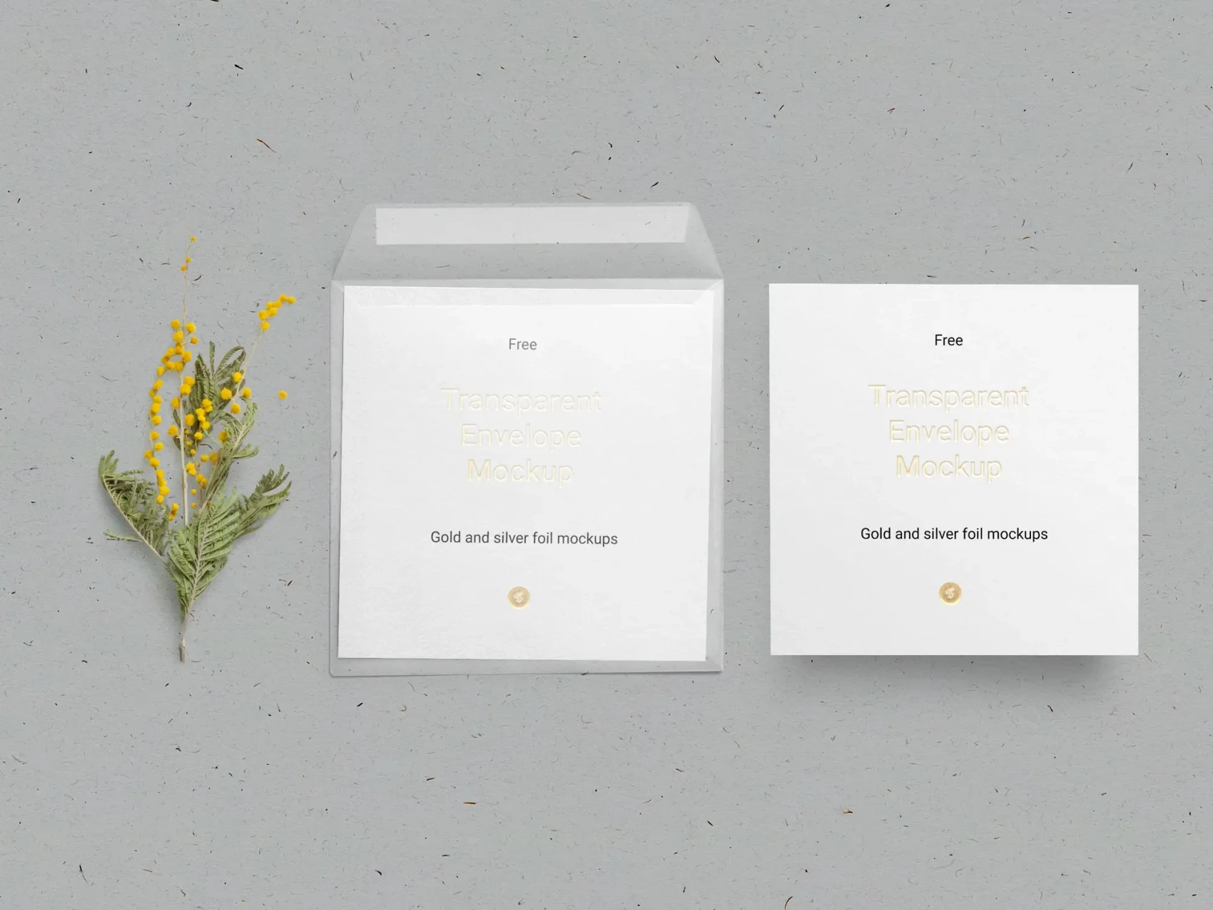 Close-up of the card mockup within the envelope