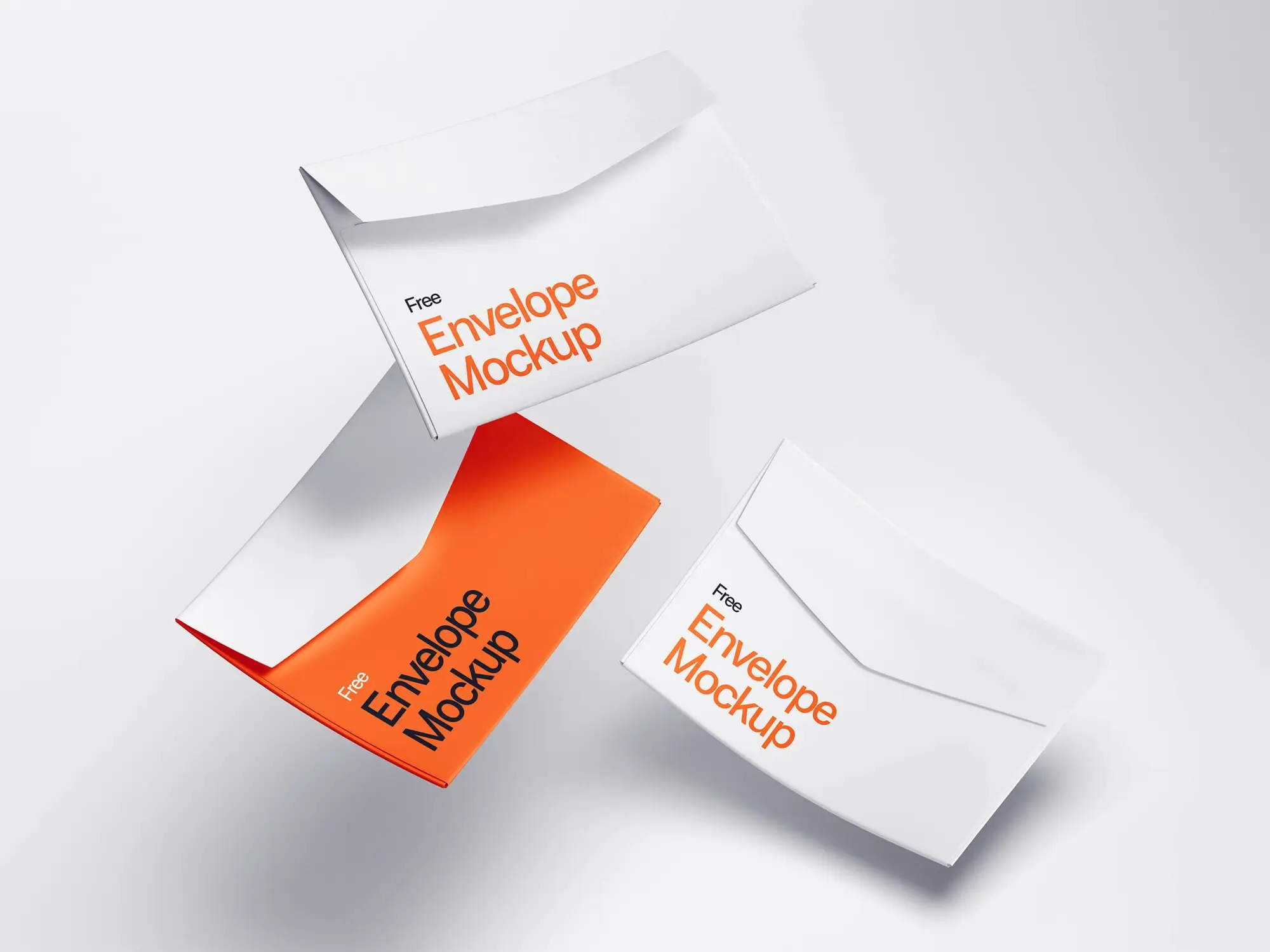 Floating envelope mockup with customizable smart object