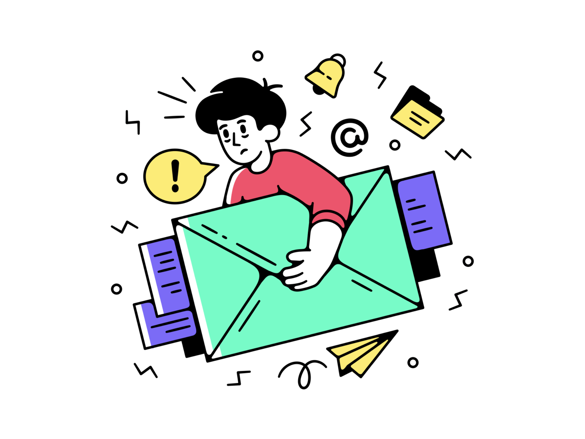Illustration of cheerful people enjoying Friday