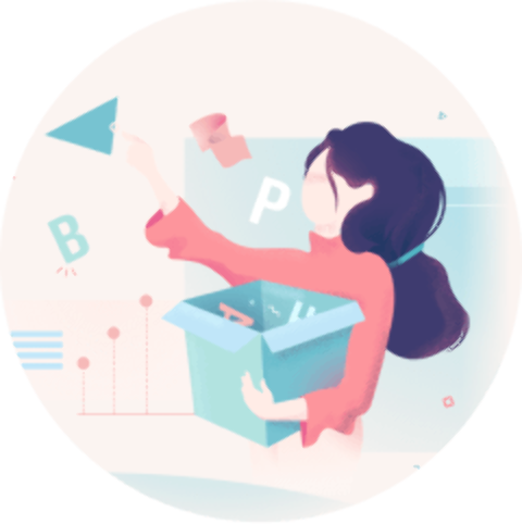Calm illustration of individuals in various work settings