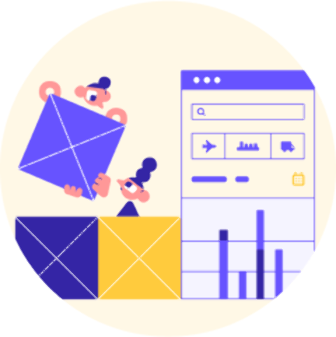 Whimsical illustrated interfaces featuring cute characters 2