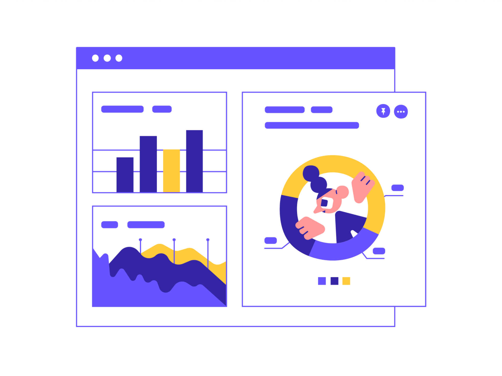 Charming vector illustrations of playful interfaces 3