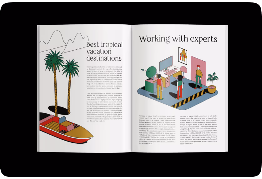 Isotopia illustration design 6 highlighting customization