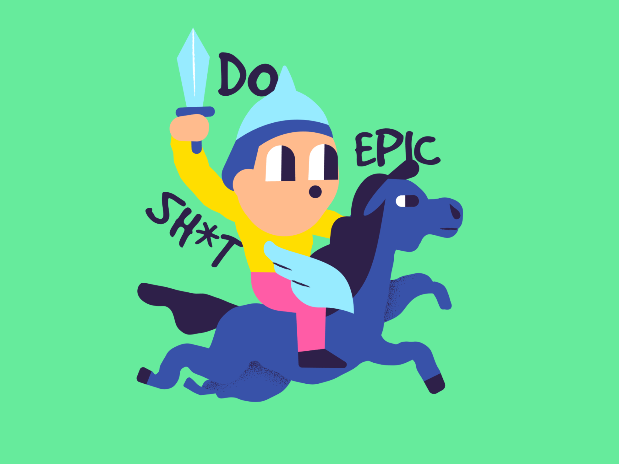 Bright illustration of motivational quotes