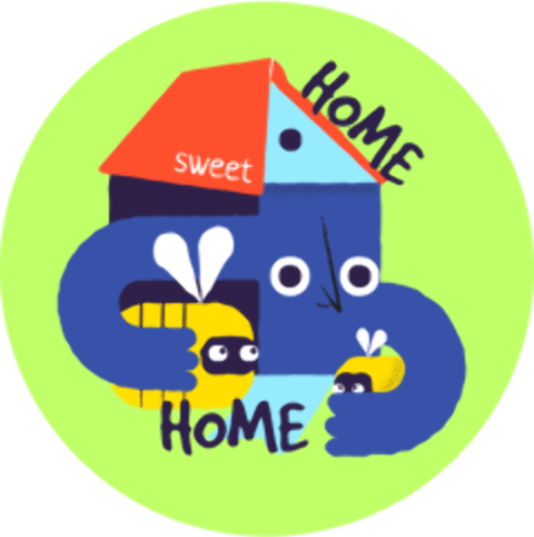 Colorful design featuring uplifting messages