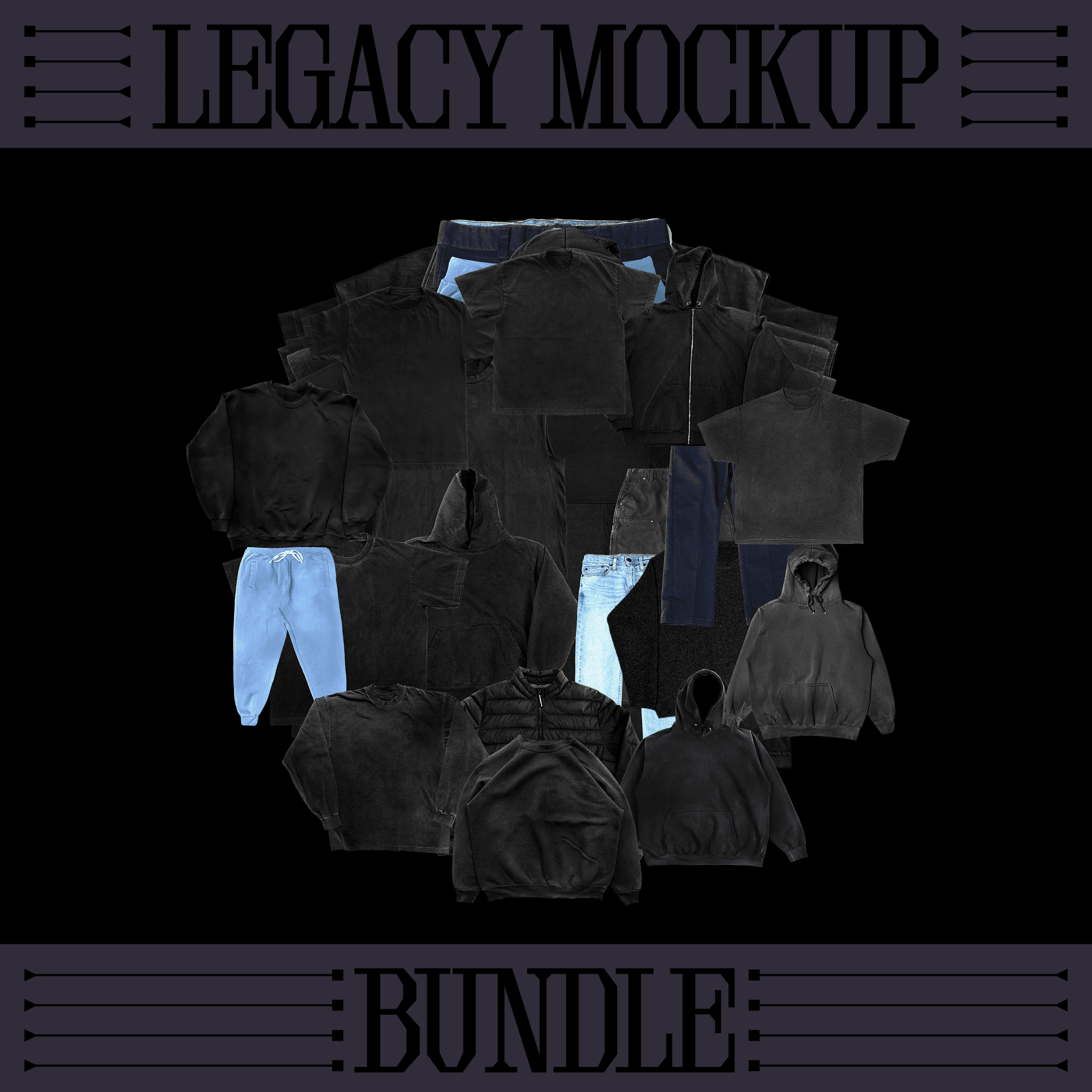Preview of the Legacy Bundle showcasing textures and graphics