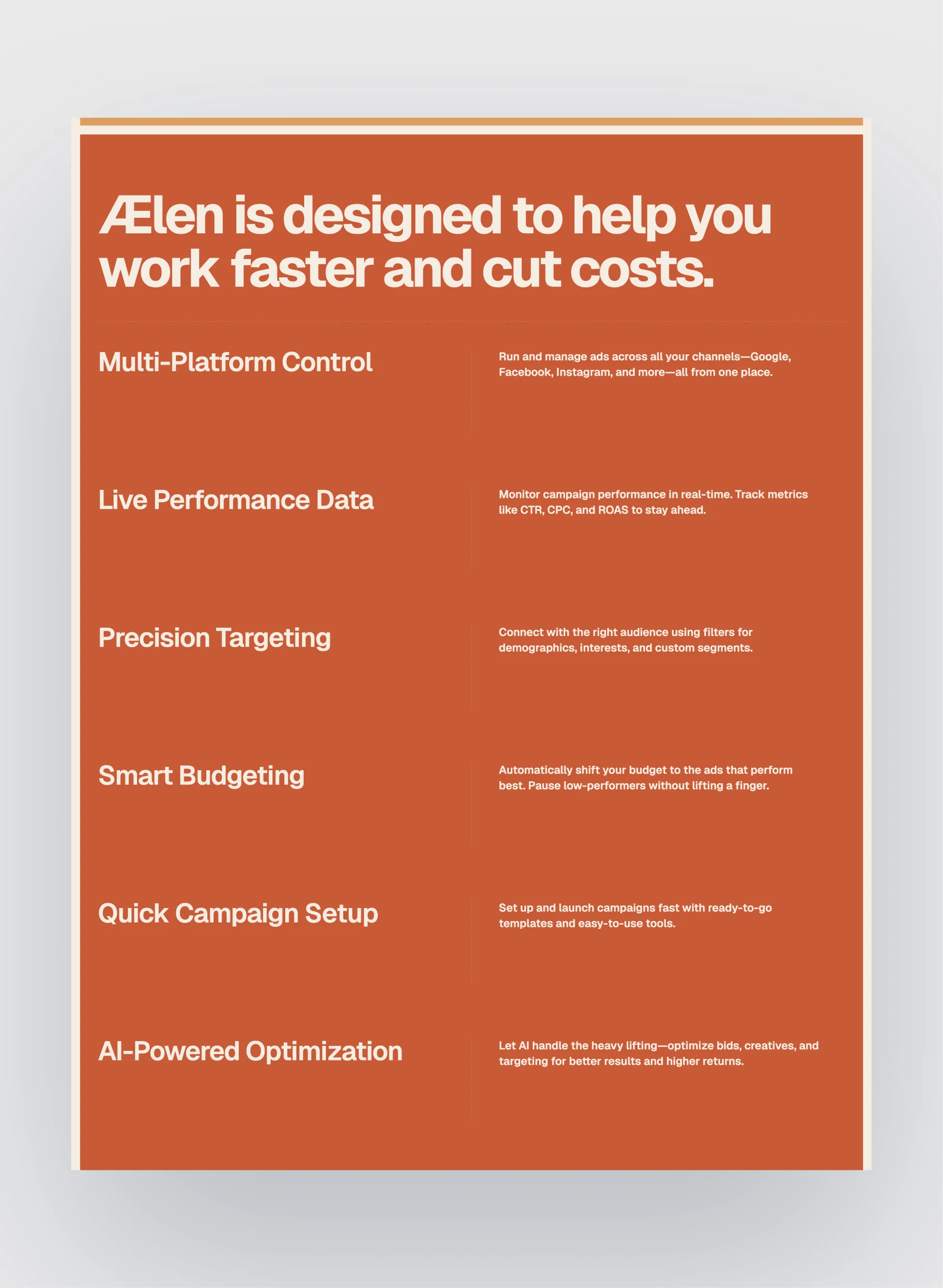Ælen mobile responsive design example